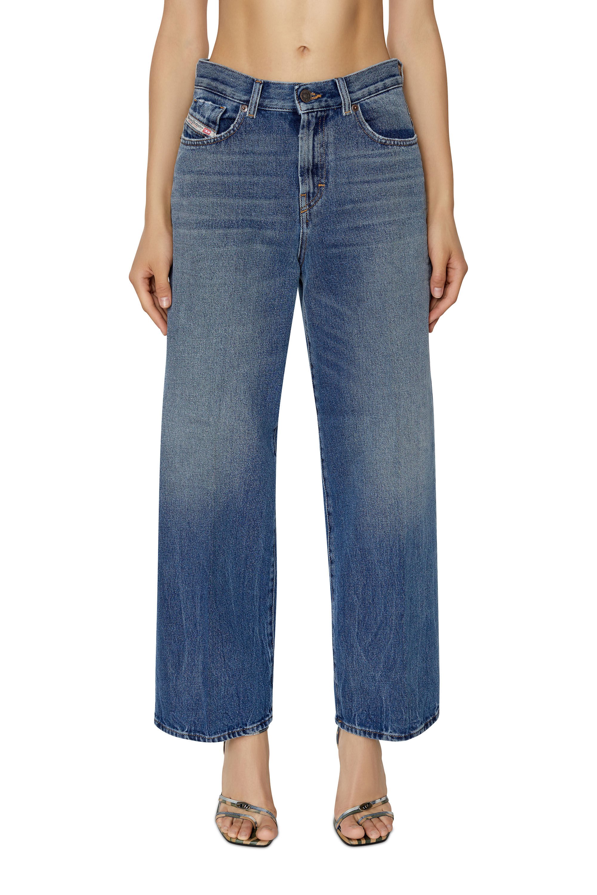 Diesel - 2000 Widee 09E03 Bootcut and Flare Jeans, Bleu moyen - Image 3