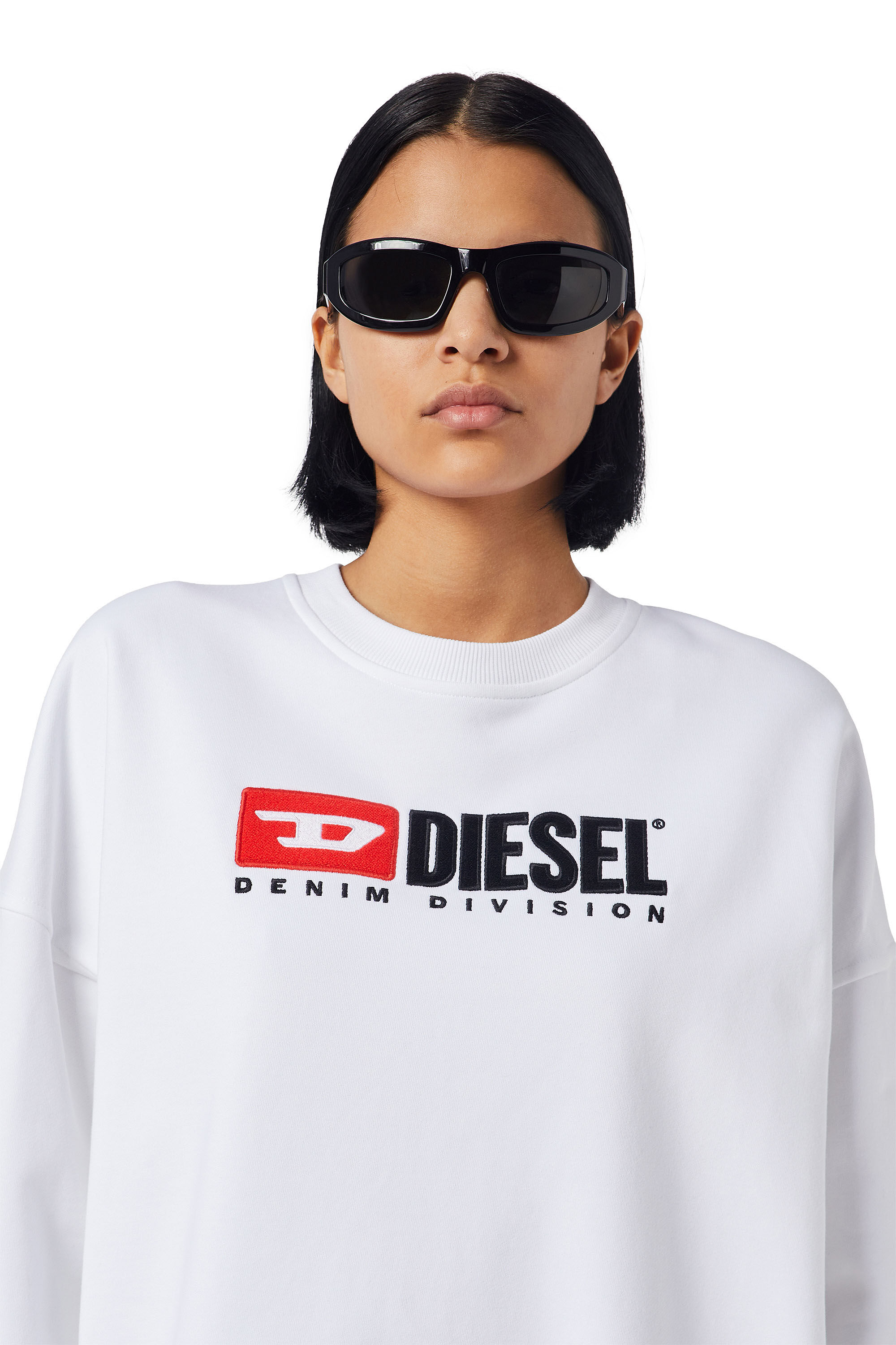 Diesel - D-ROBBIE-DIV, Female's Sweatshirt dress with logo in White - 5