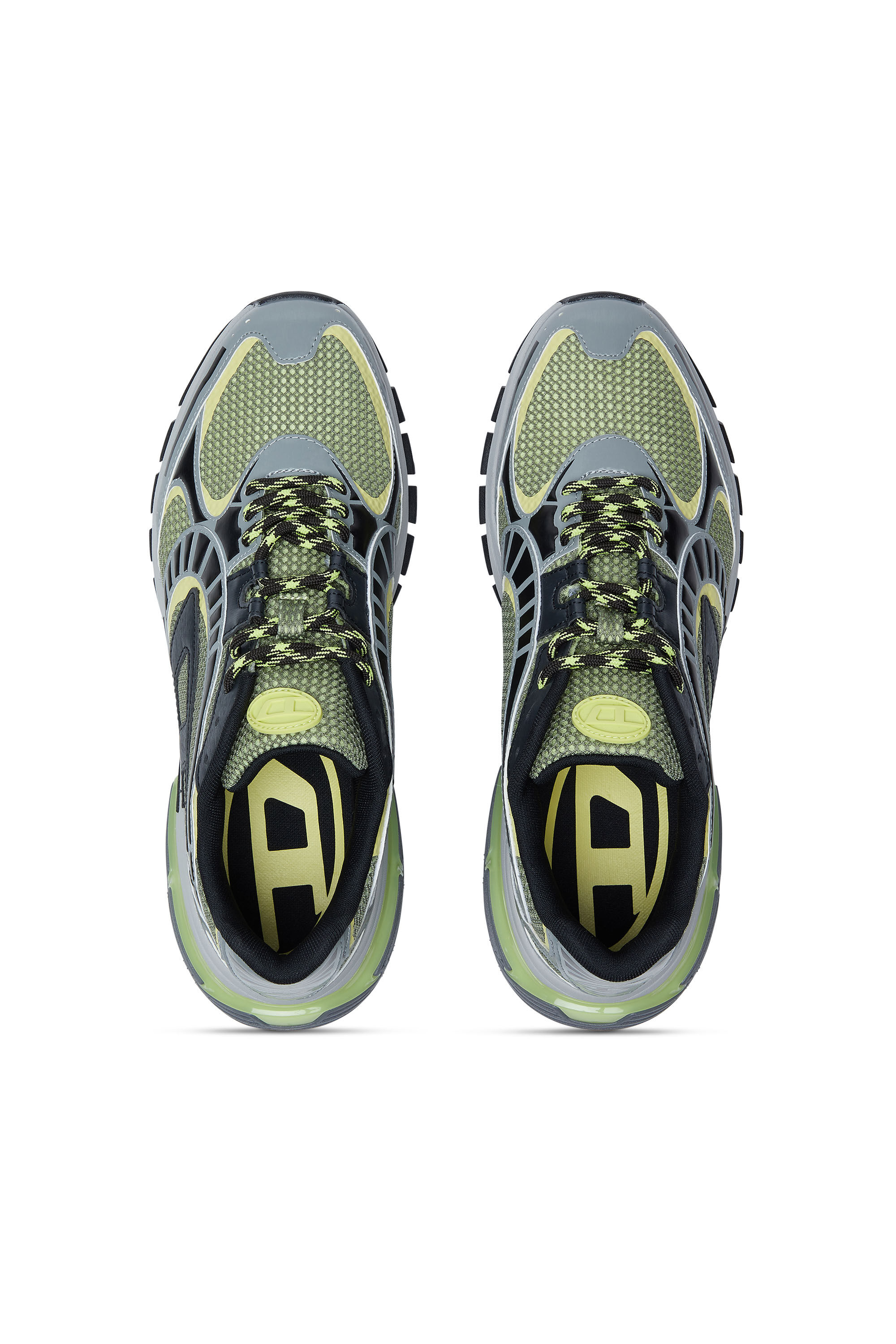 Diesel - S-PRO-V-DENSE LOW, Male's S-Pro-V-Dense-Mesh sneakers with Oval D logo in Grey/Green - 4