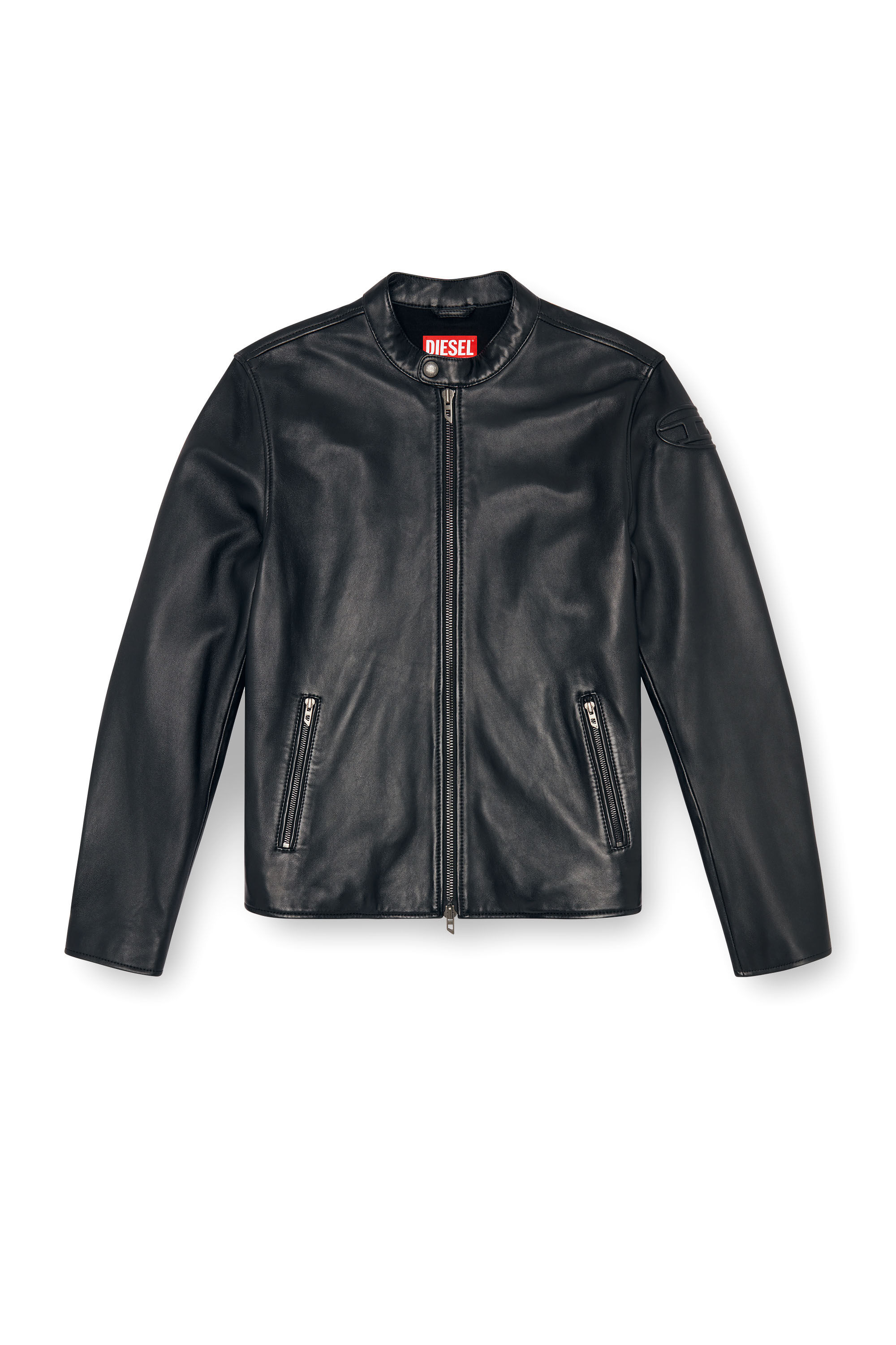 Black leather greaser jacket new arrivals