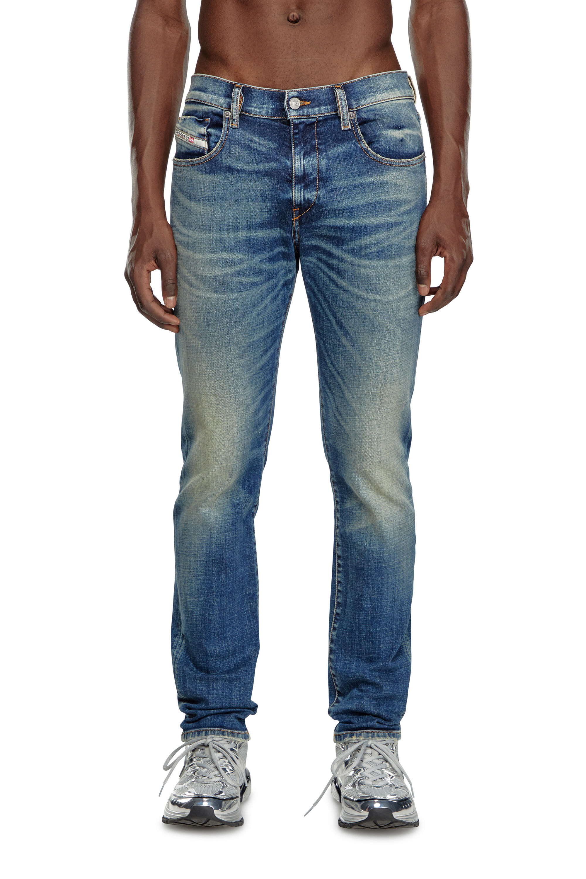 Diesel - Male Slim Jeans 2019 D-Strukt 09J50, Medium Blue - Image 3