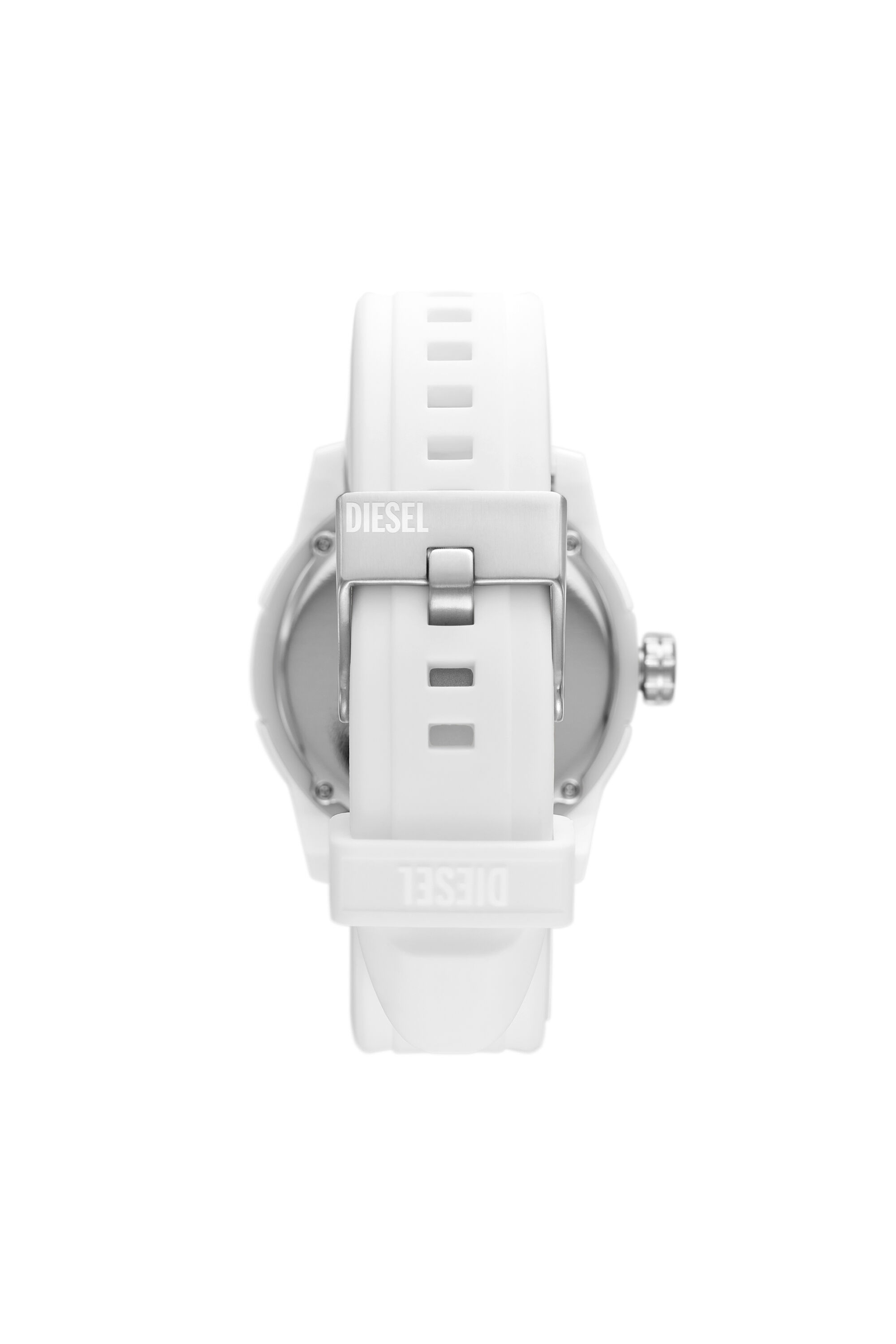 Diesel - DZ1981, Montre Double up en silicone blanche à trois aiguilles Mixte in Blanc - 2