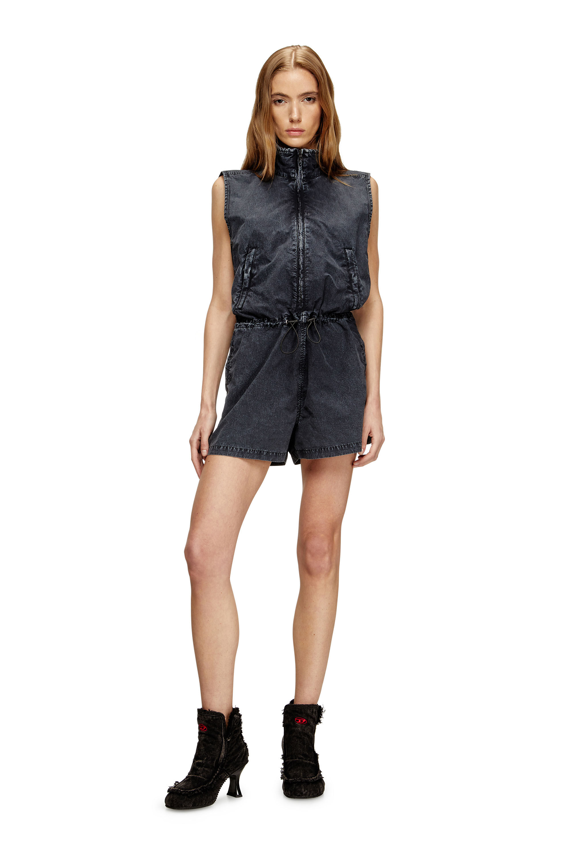 Diesel - J-ANNET, Combinaison en nylon traité Femme in Bleu - 3