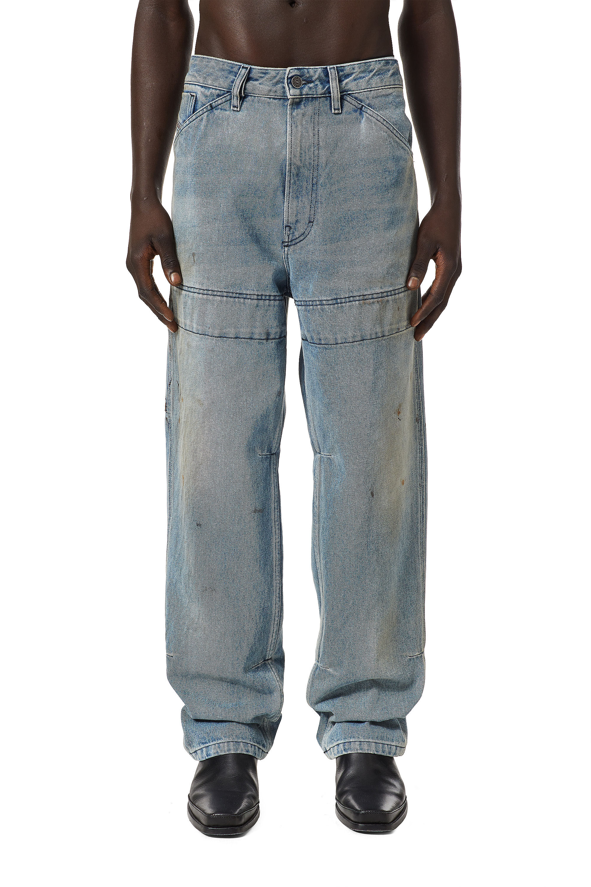 Diesel - D-Franky 0EHAS Straight Jeans, Bleu Clair - Image 3