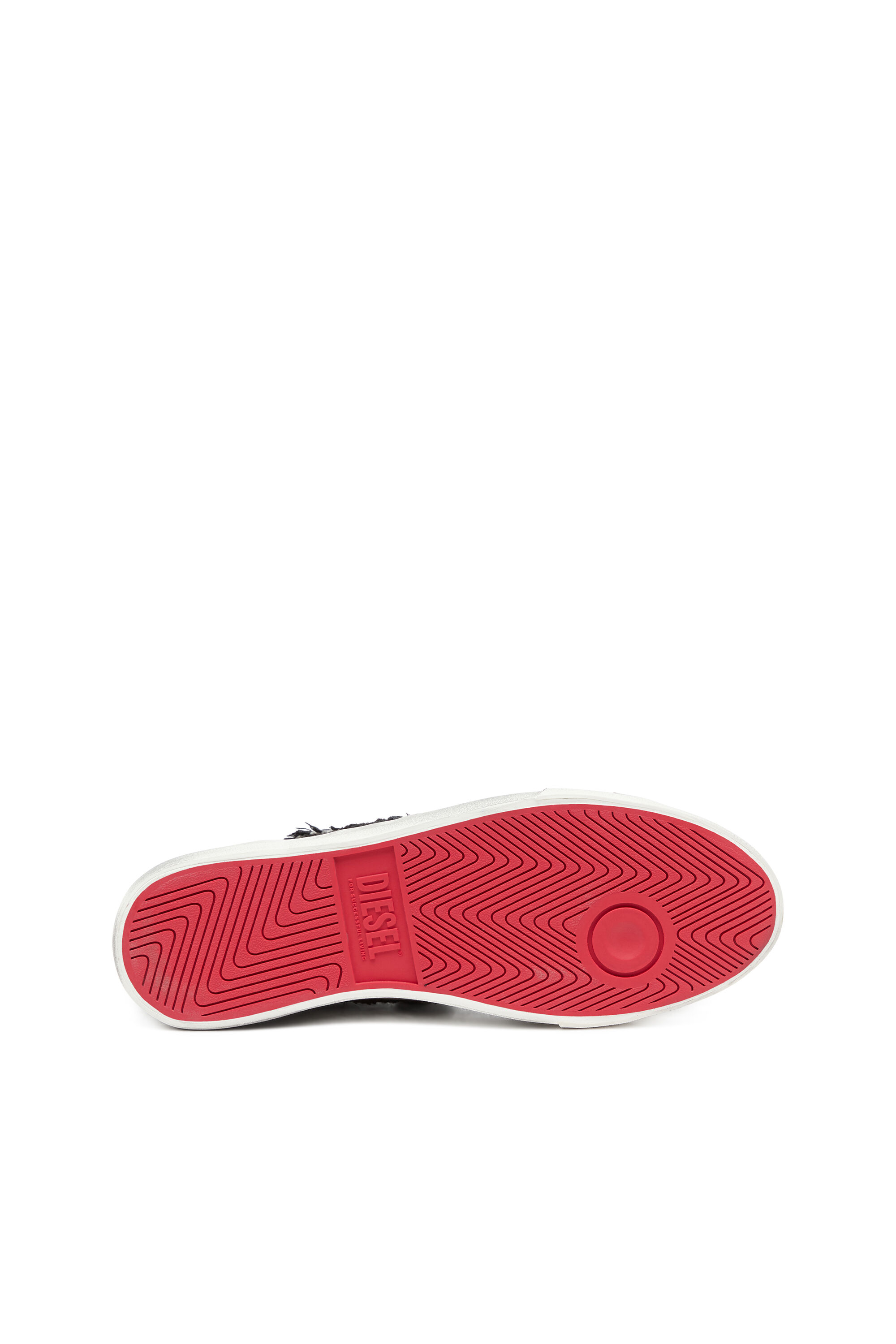 Men's S-Athos Mid-Destroyed gauze and denim high-top