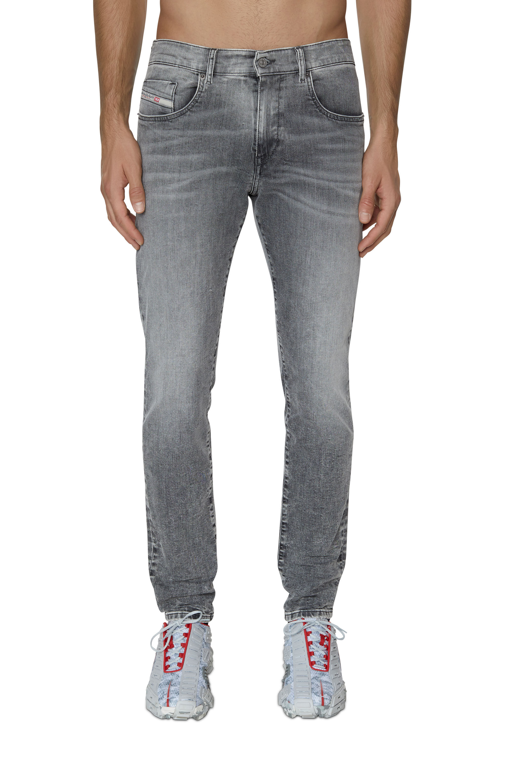 D-STRUKT-Z-T 09D53 Man: Slim Black/Dark grey Jeans | Diesel