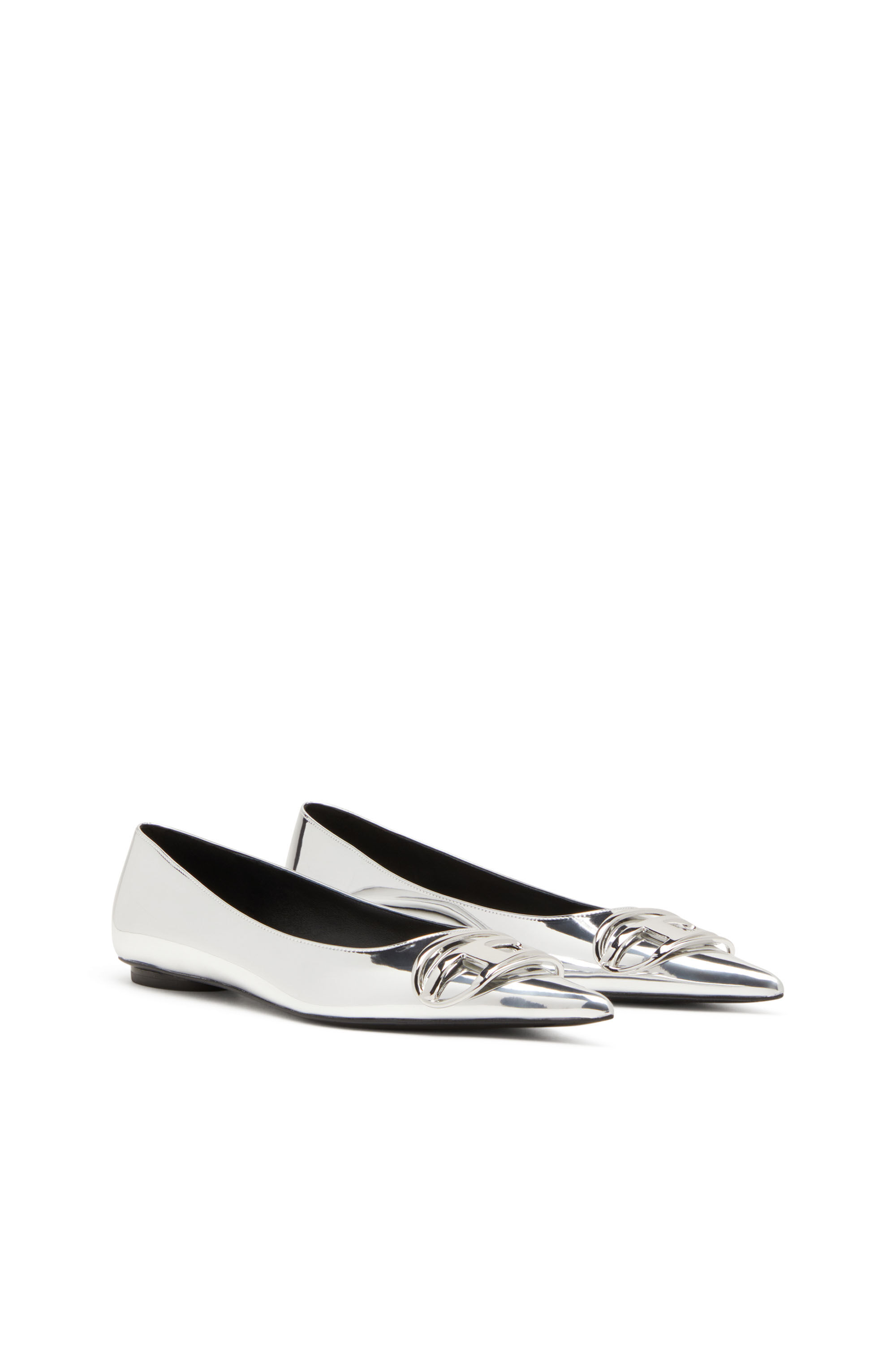 Diesel - D-VENUS BAL, Female's D-Venus-Ballerina flats with mirror finish in Silver - 2