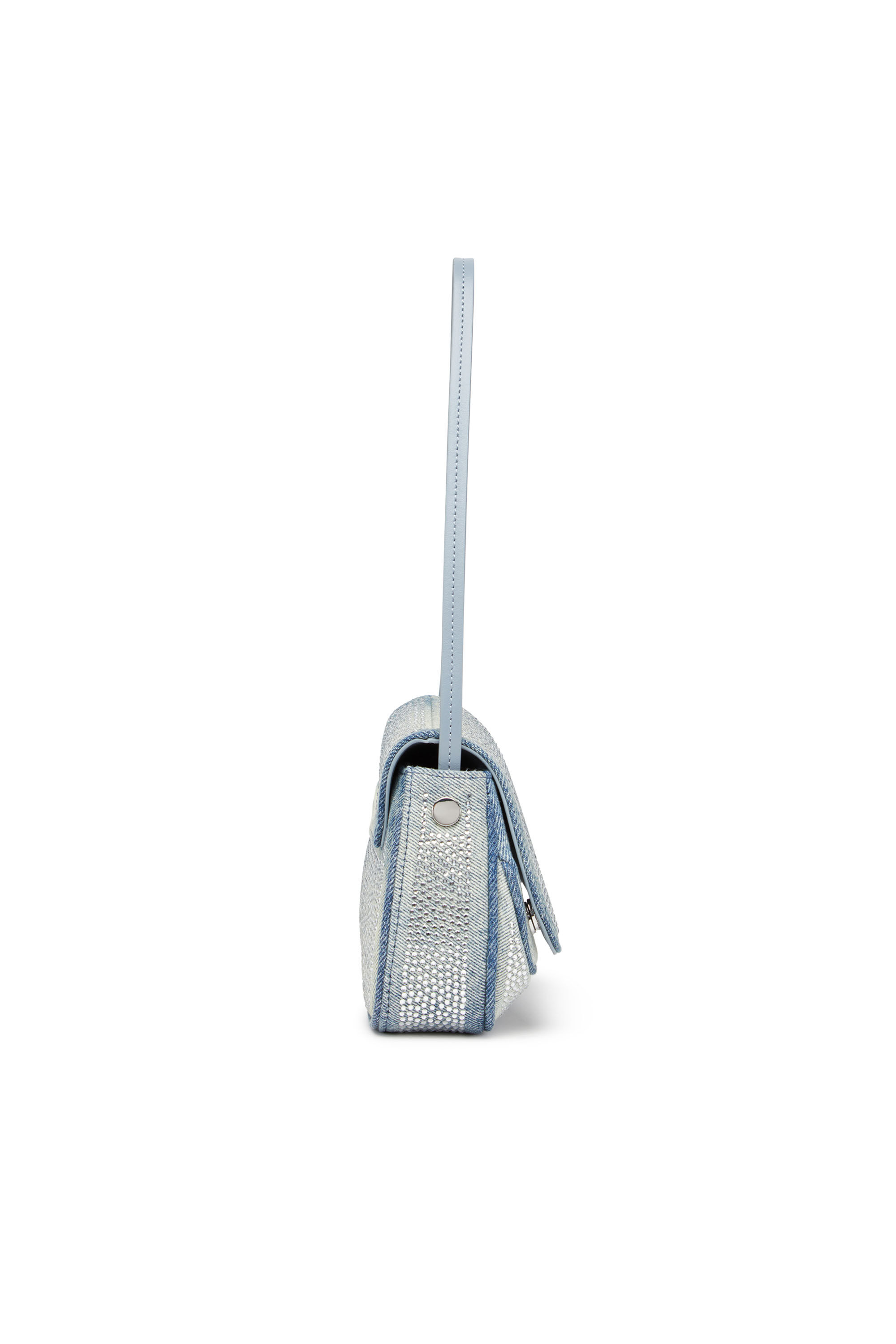 Diesel - PLAY CLUTCH, Female's Play-Crystal clutch in solarised denim in Light Blue - 4