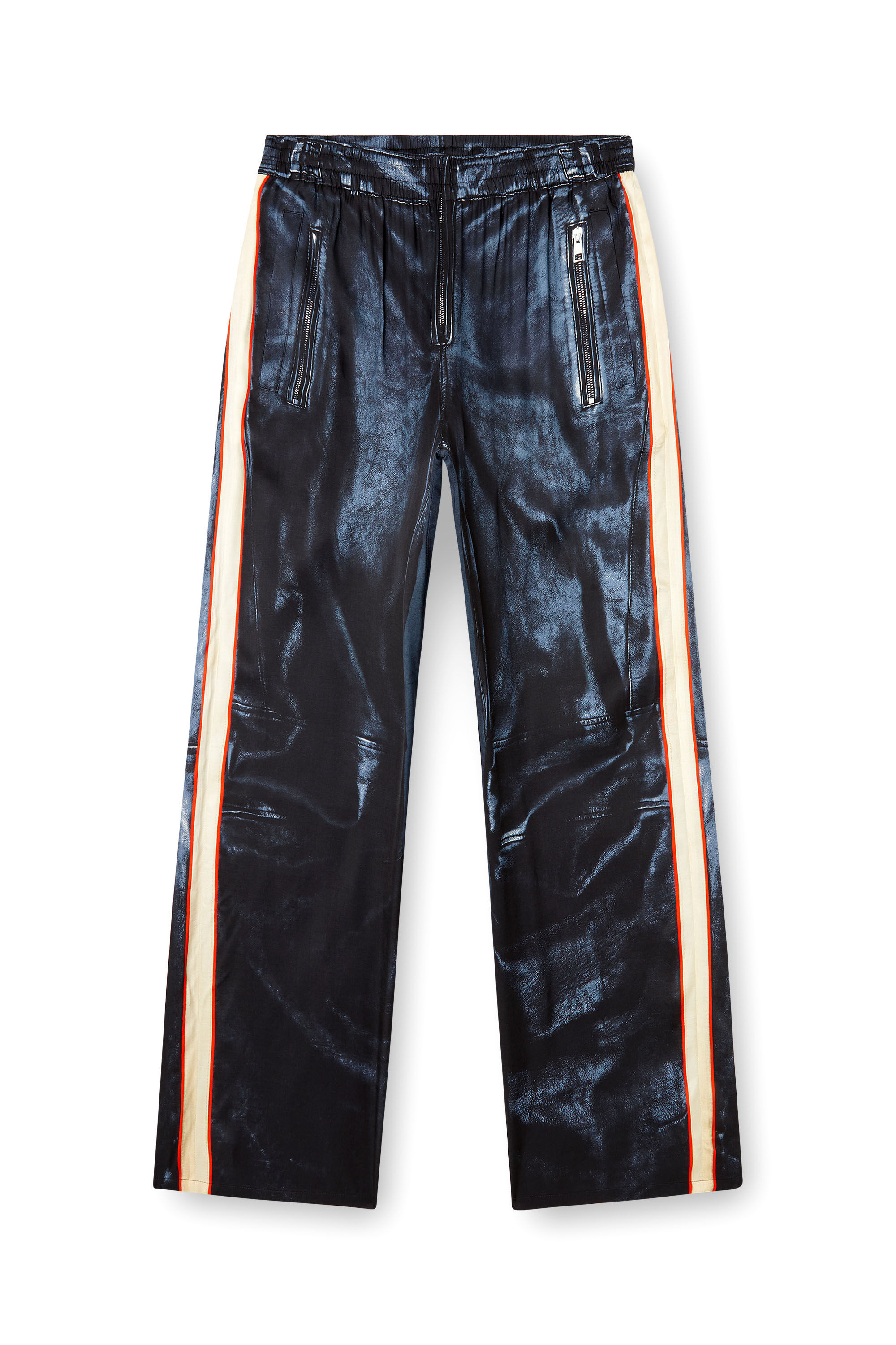 Diesel - P-THECKS-NMAN, Male's Viscose trousers with biker print in null - 2