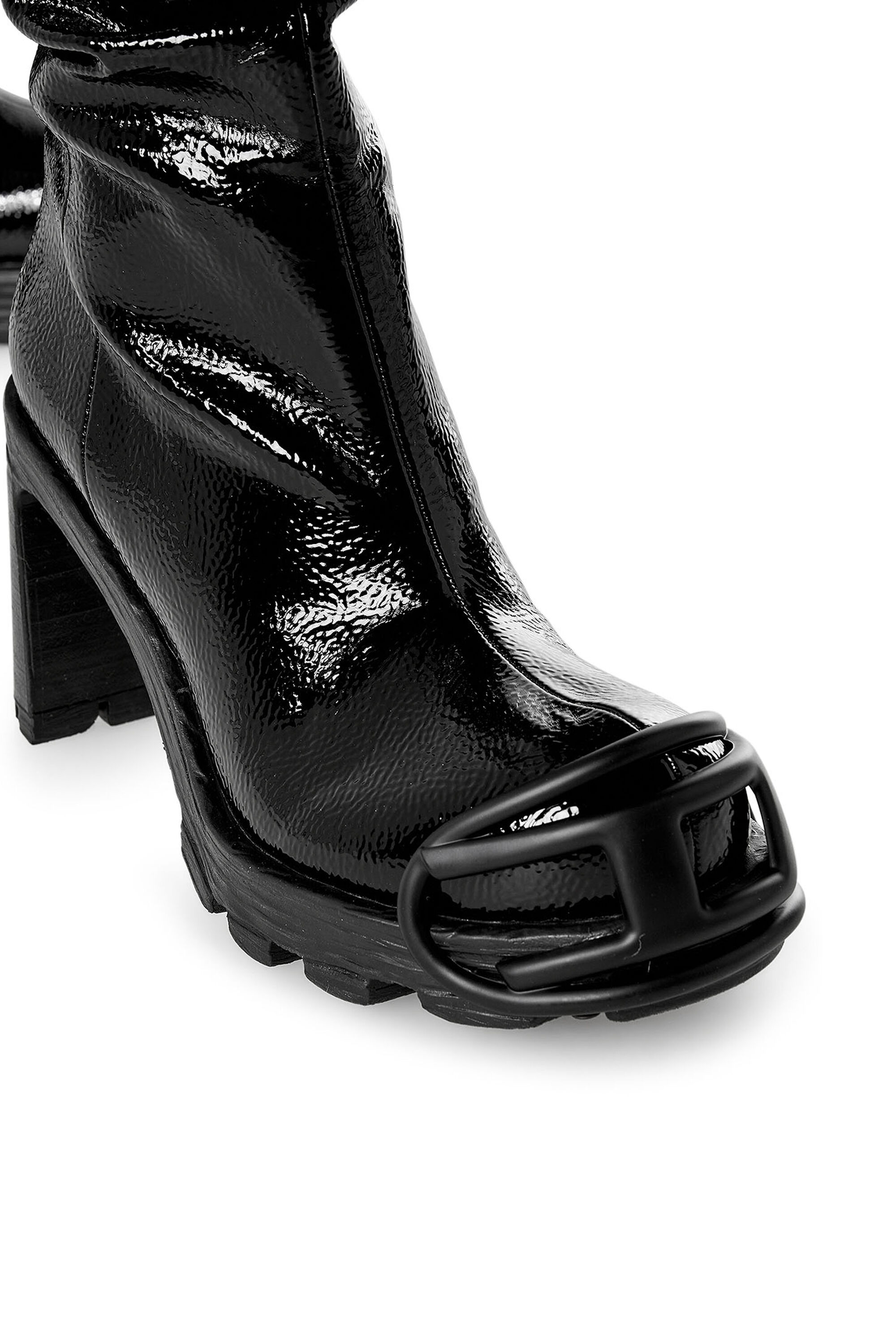 Diesel - D-HAMMER TBT D W, D-Hammer-Bottes glossy hauteur genou Femme in Noir - 5