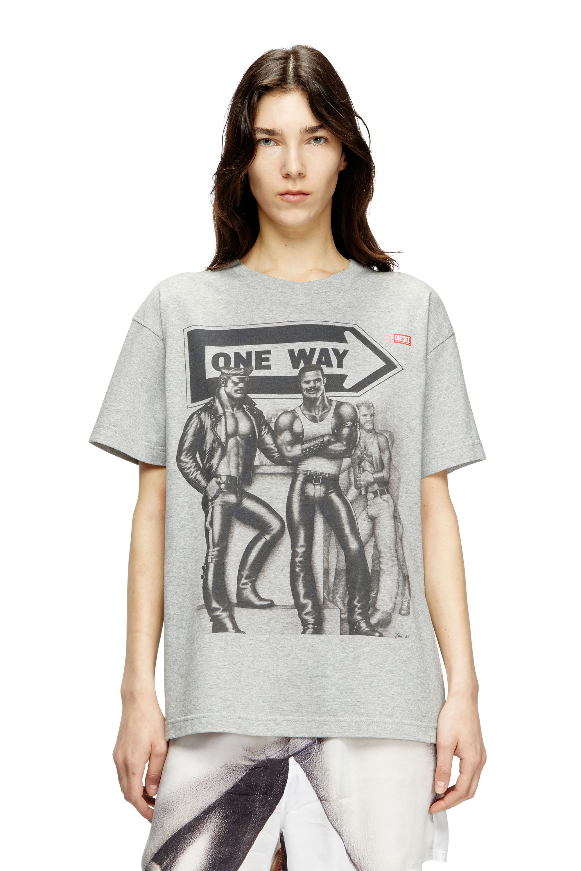 Diesel - PR-T-NORM-TOM25, T-shirt avec imprimé graphique Mixte in Gris - 5
