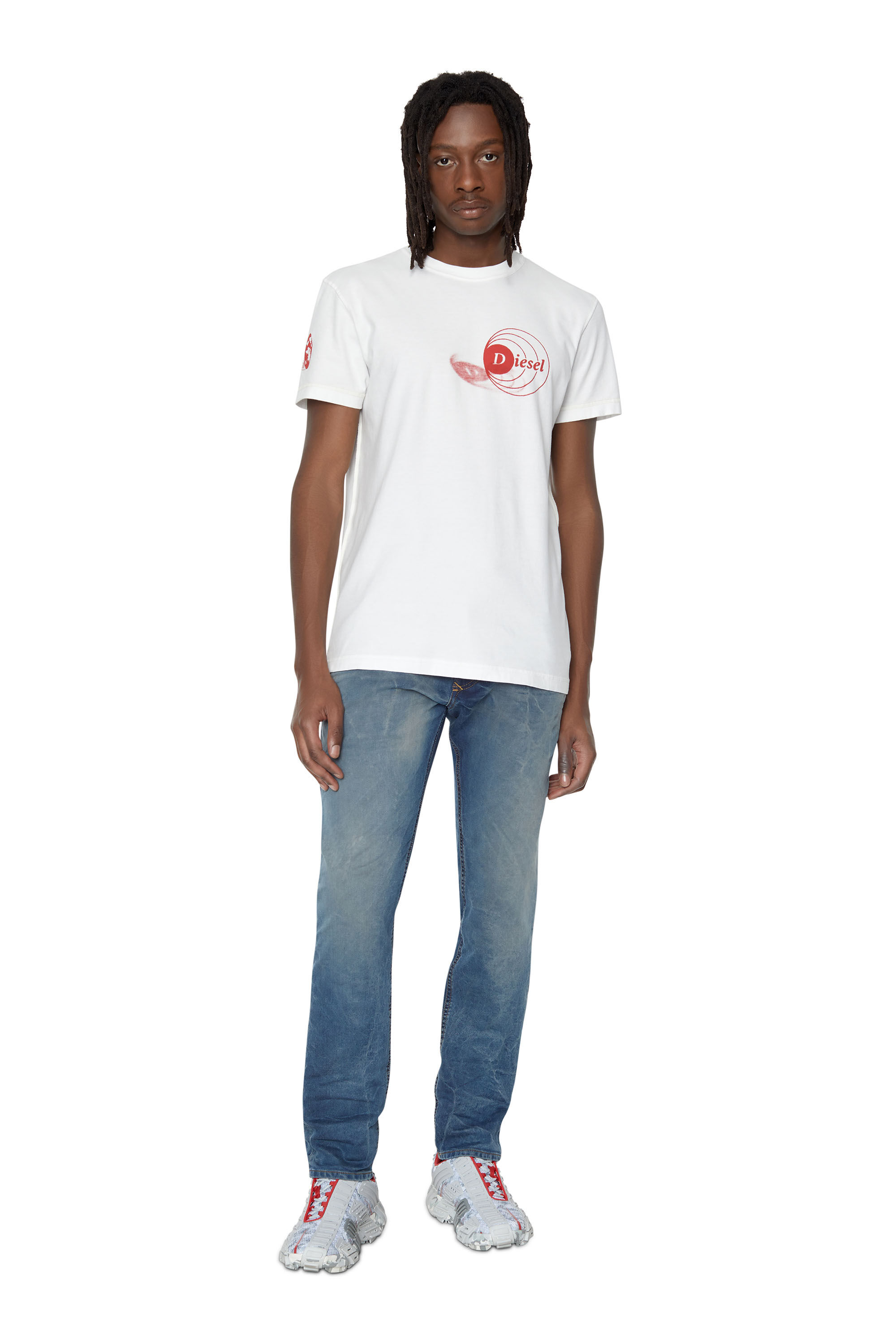 KROOLEY-Y-NE 068BD Man: Tapered Medium blue Jeans | Diesel