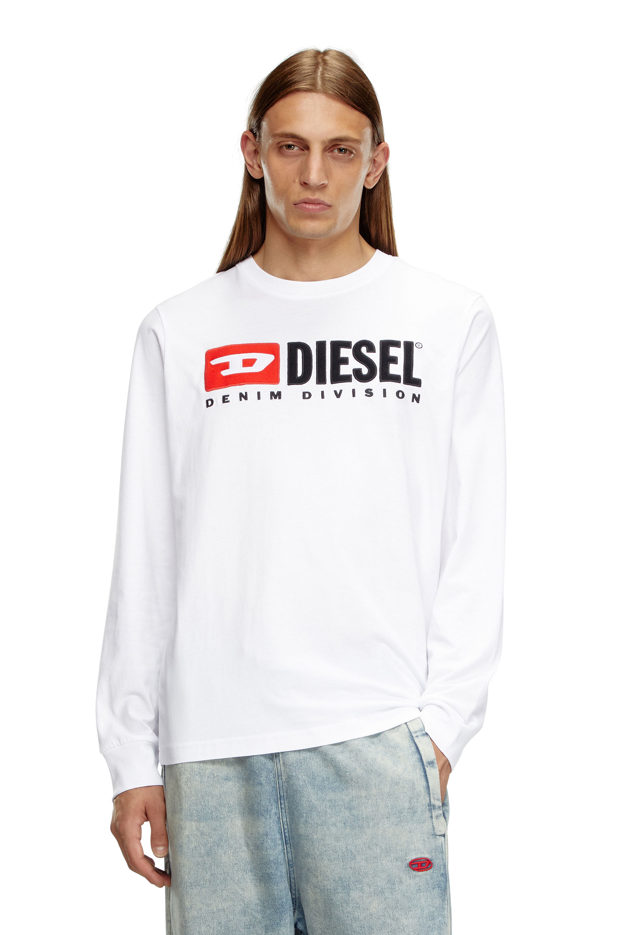 独創的 T-shirt Long-sleeve Man: T-JUST-LS-DIV with Diesel | embroidery トップス