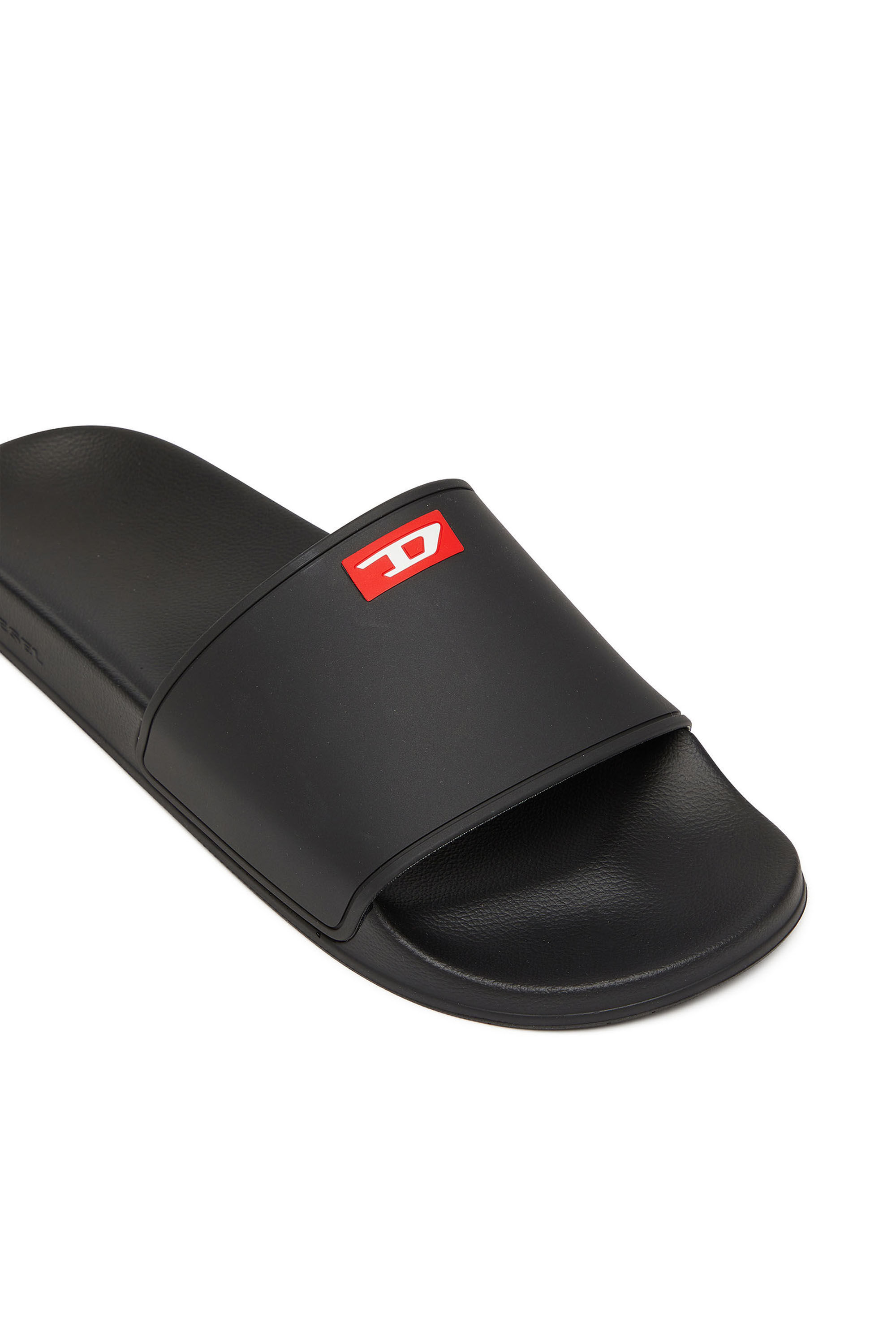 Diesel - SA-SWIM, Claquettes de piscine en caoutchouc avec logo D Homme in Noir - 6
