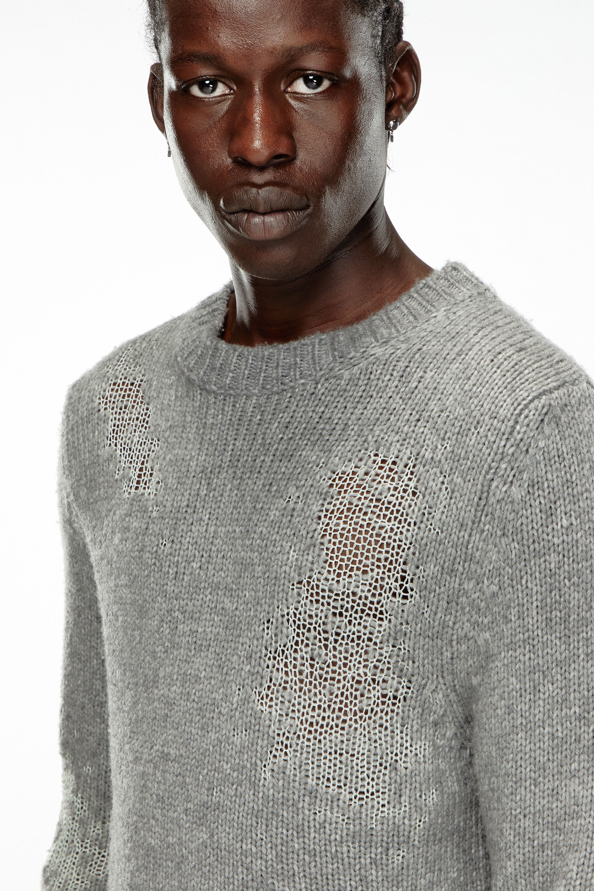 Sweater distressed shop