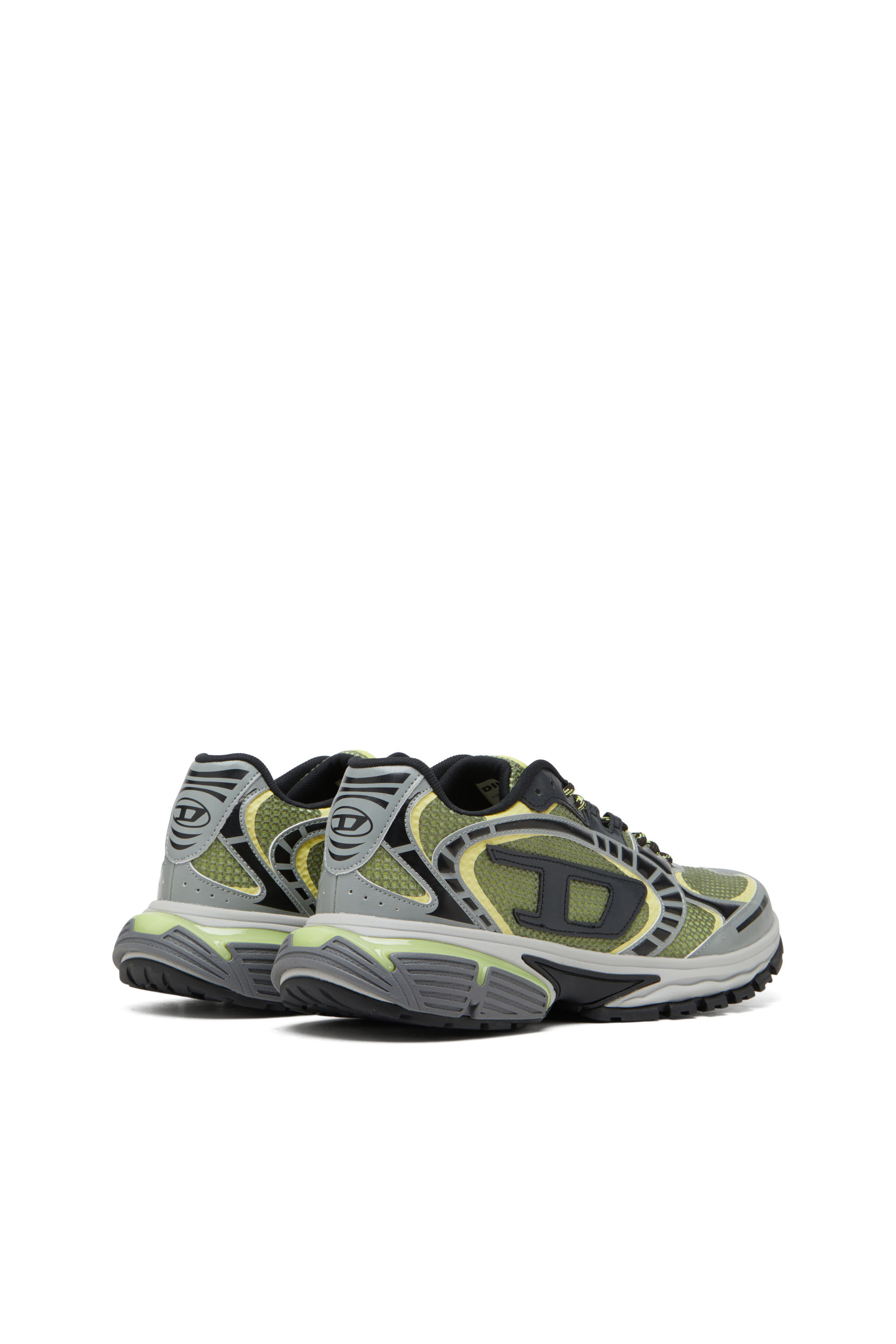 Diesel - S-PRO-V-DENSE LOW, Male's S-Pro-V-Dense-Mesh sneakers with Oval D logo in Grey/Green - 3