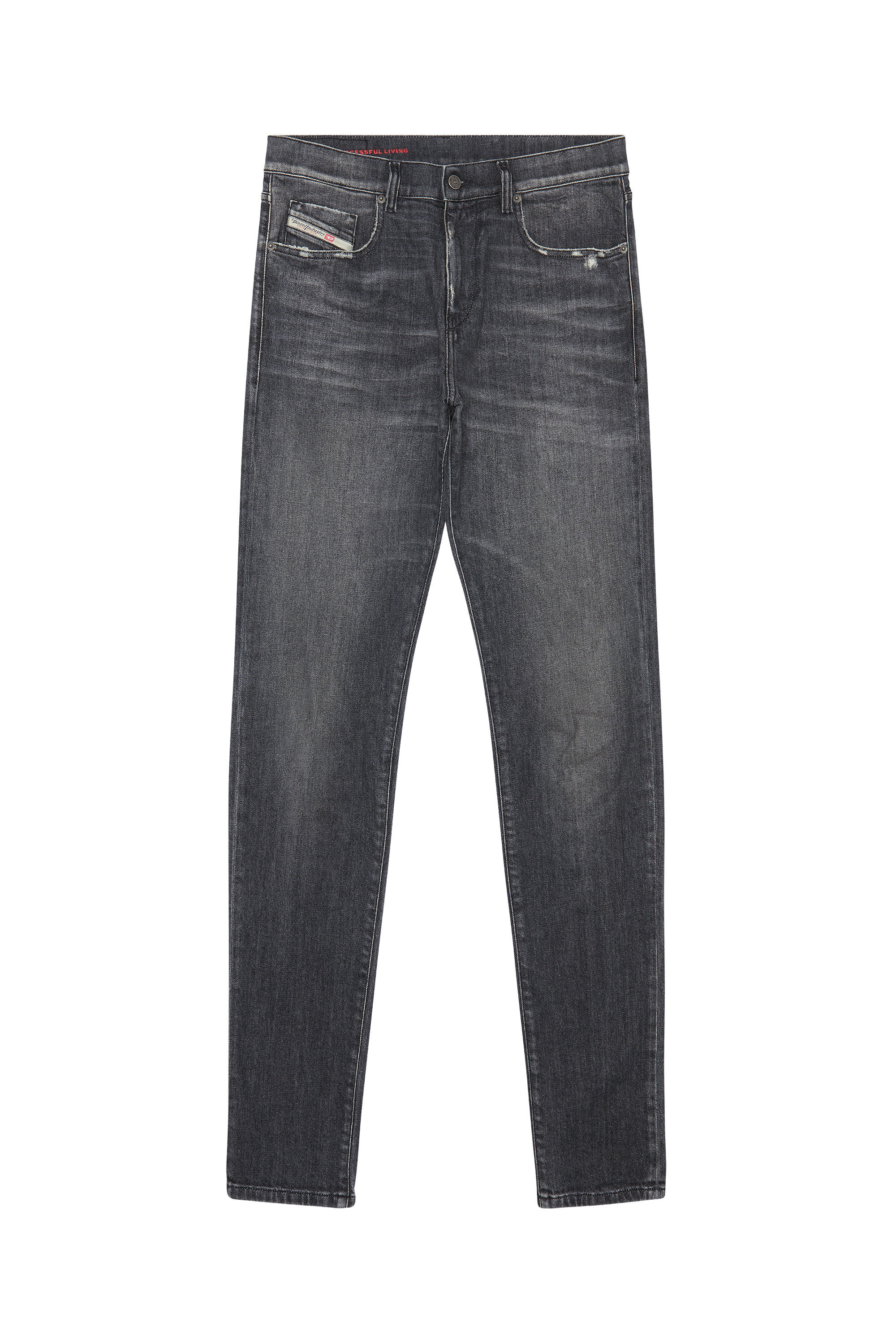 Diesel - Slim Jeans 2019 D-Strukt 09E46, Black/Dark Grey - Image 2