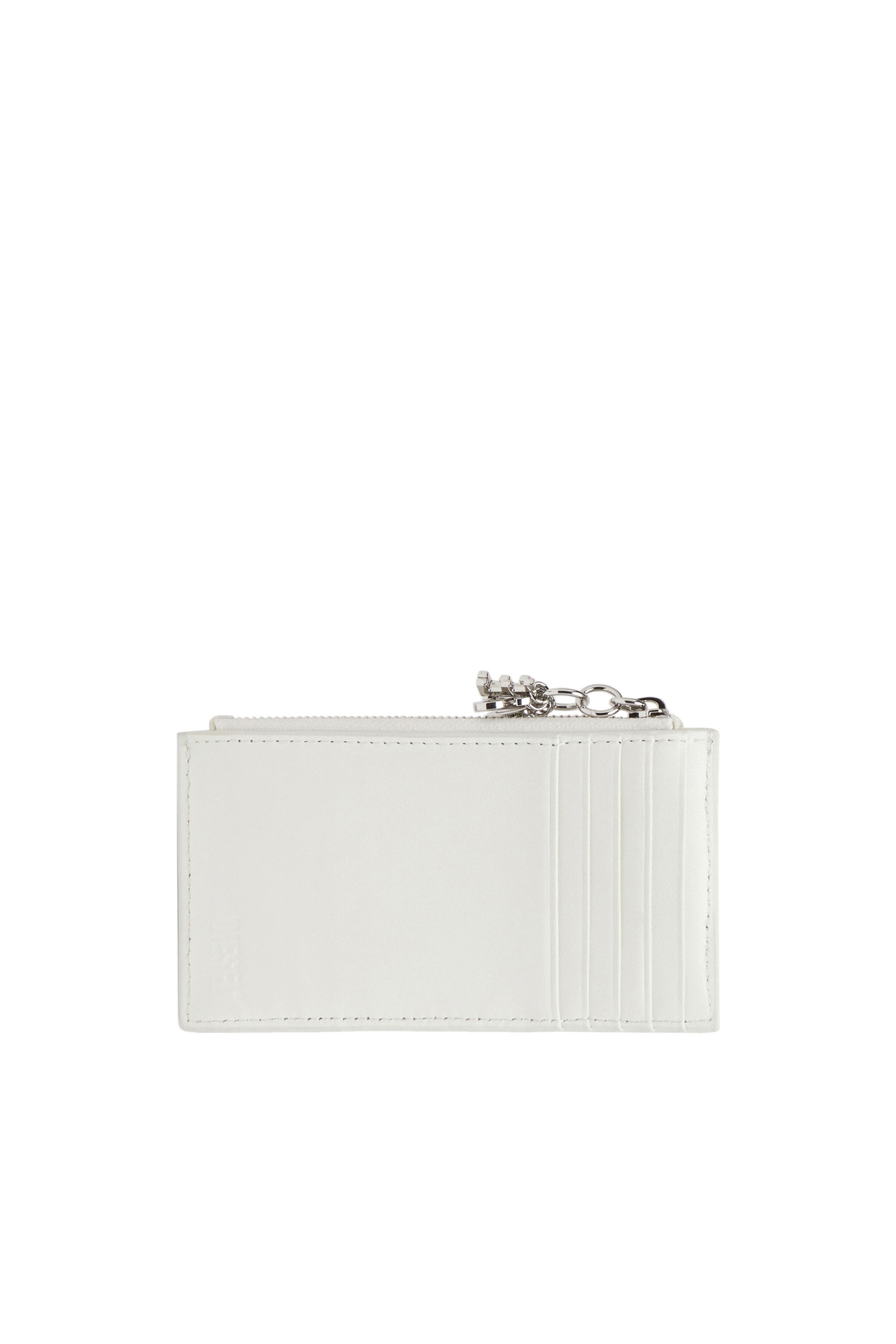 Diesel - CARD HOLDER COIN XS, Female's Card holder in quilted leather in White - 2