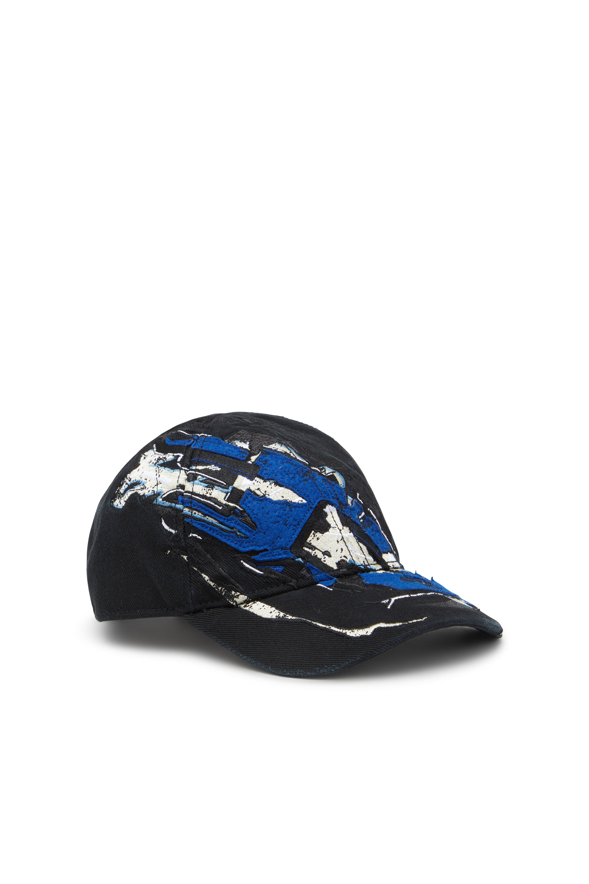 Diesel - C-EIFFEL, Male's Baseball cap with bold Oval D in Black/Blue - 1