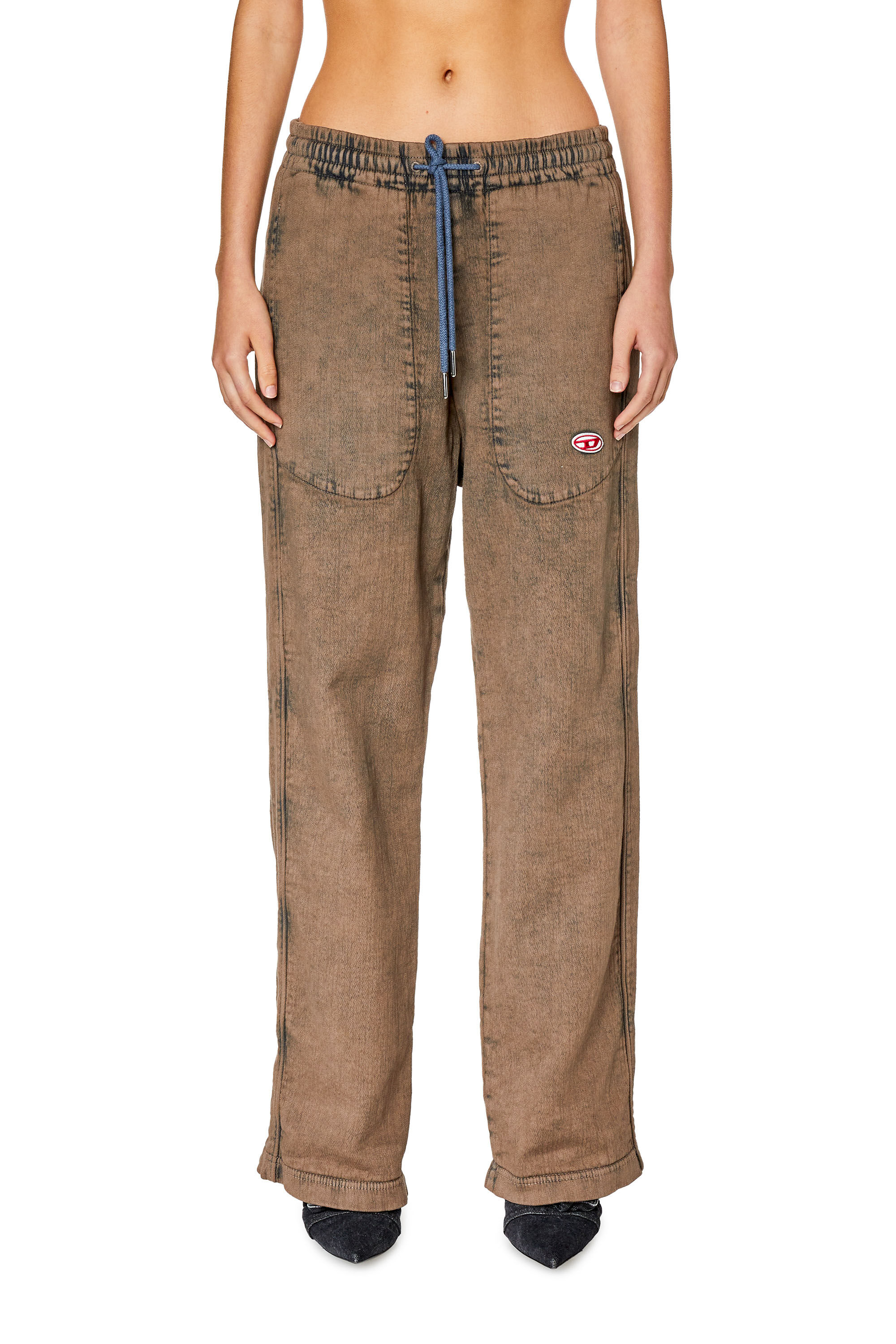 Diesel - Straight D-Martians Track Denim 09H04, Straight D-Martians Track Denim Mixte in Marron - 6