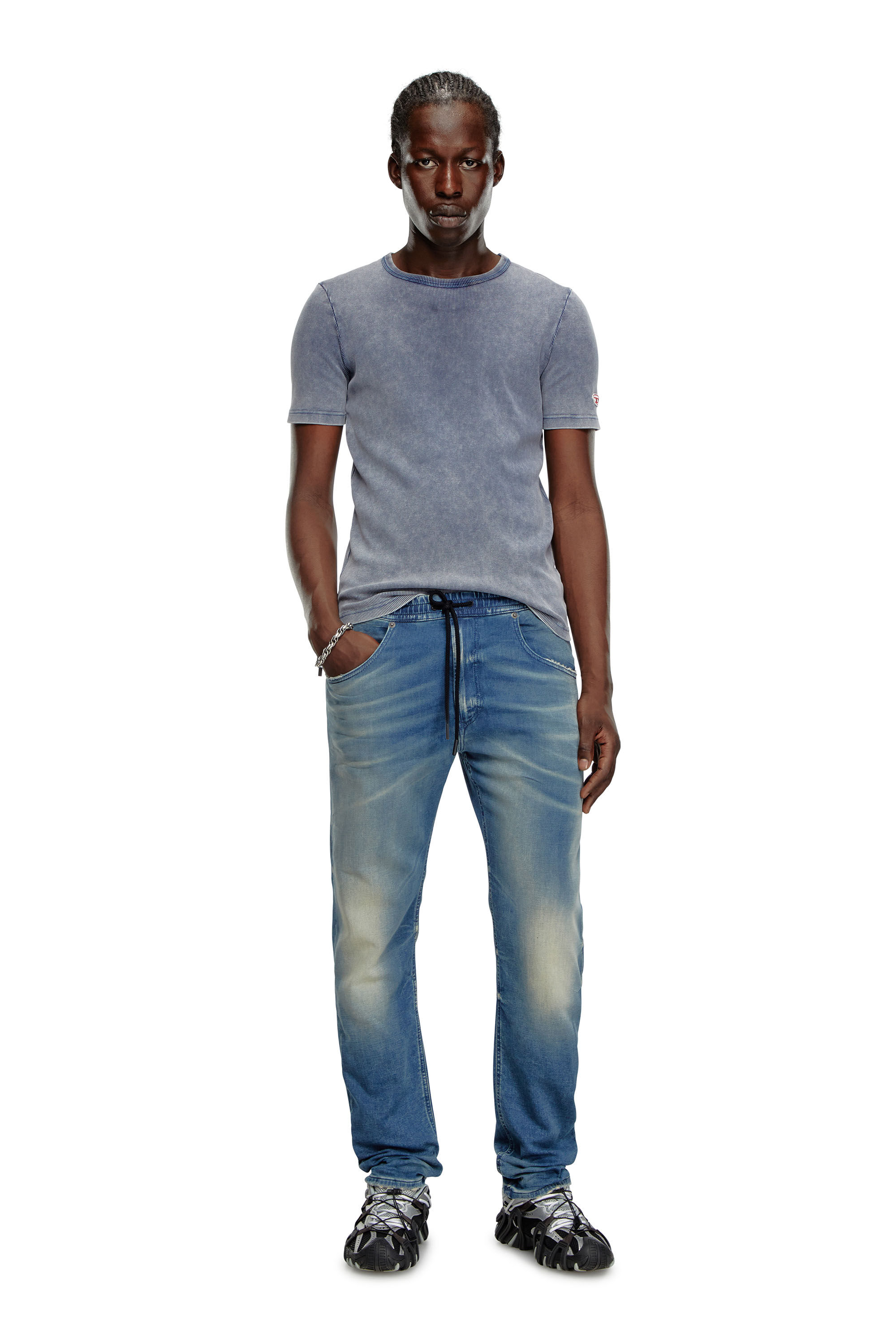 Diesel - Male's Regular 2030 D-Krooley Joggjeans® 068MG, Medium Blue - 1
