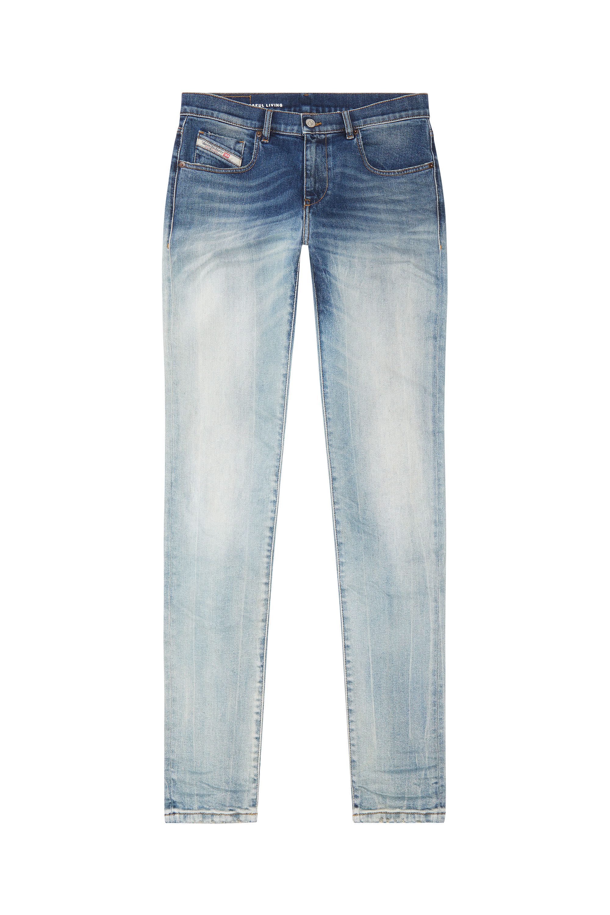 Diesel - Slim Jeans 2019 D-Strukt 09G28, Medium Blue - Image 2