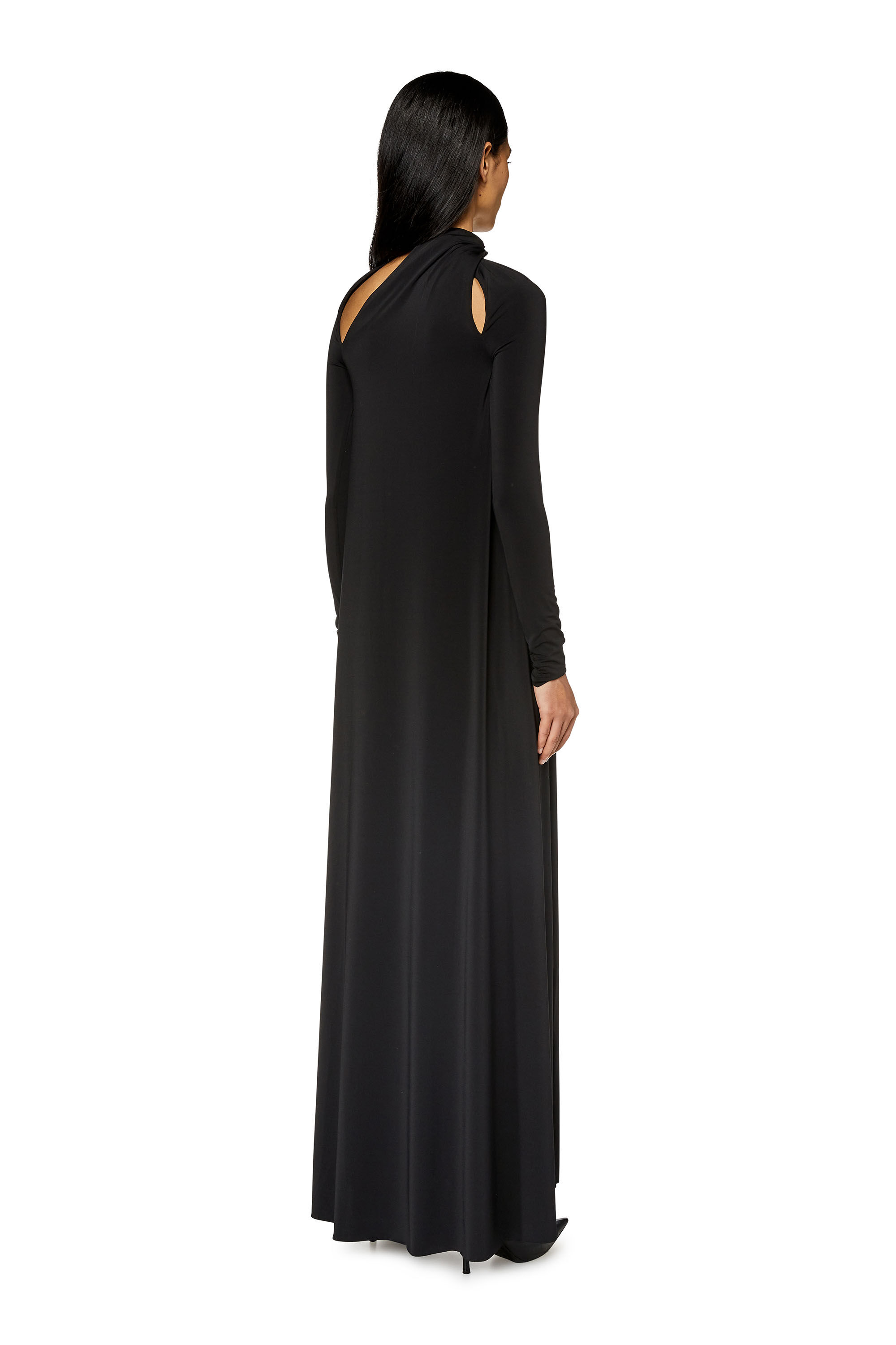 Diesel - D-LAVIE-KAF, Robe cut-out dos nu avec tour de cou à logo Femme in Noir - 3