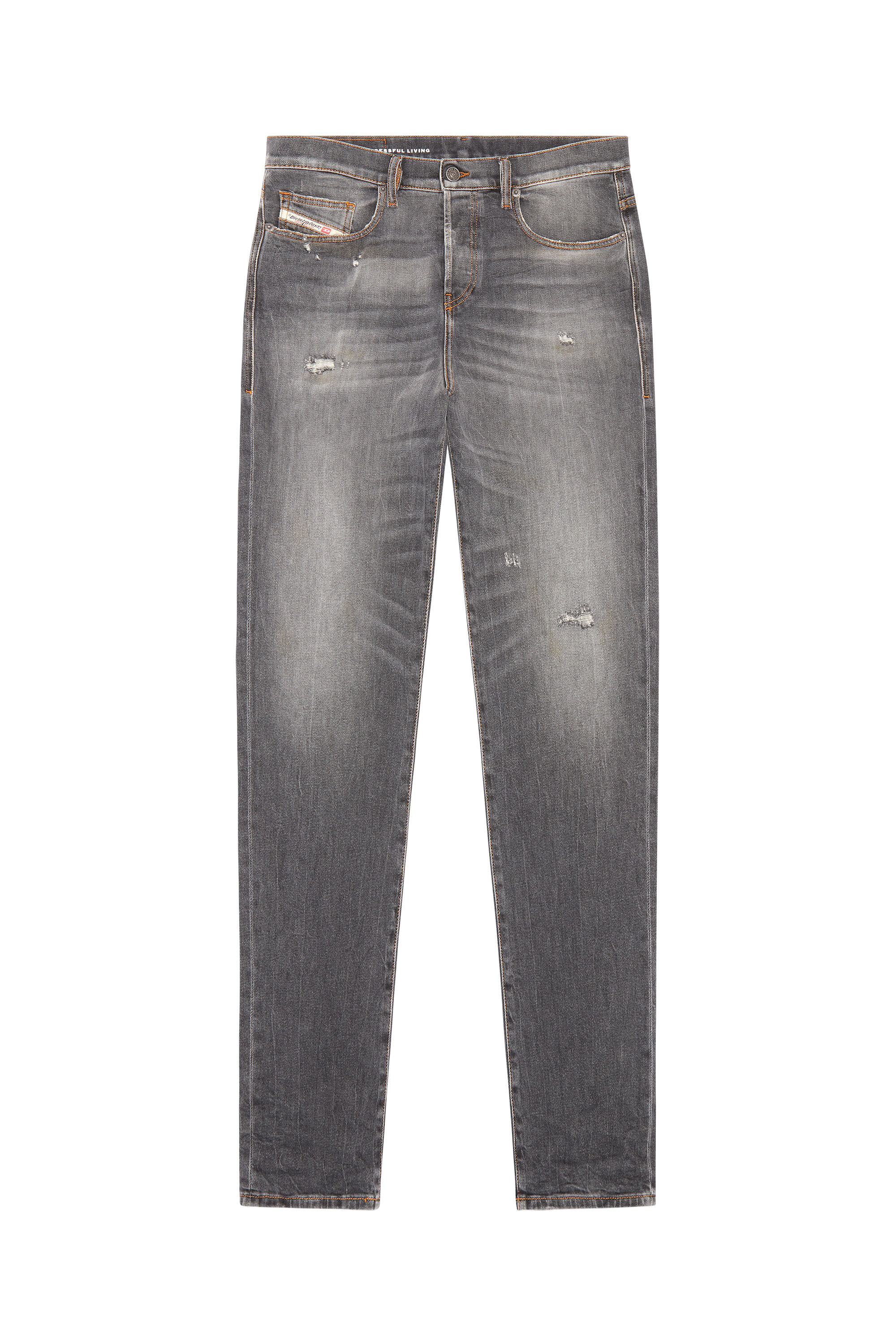 Diesel - Straight Jeans 2020 D-Viker 09G21, Noir/Gris foncé - Image 2