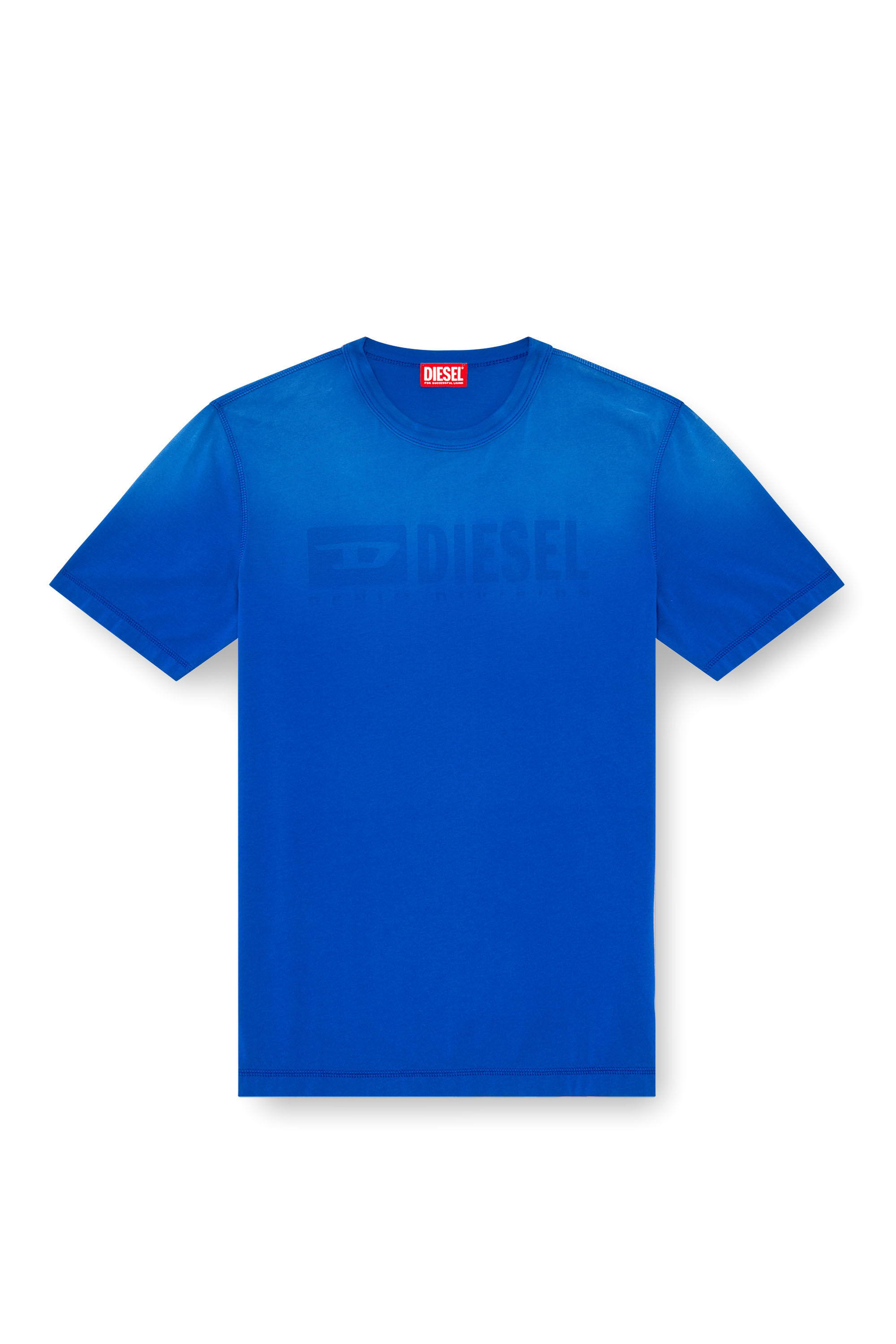 Diesel - T-ADJUST-K4, T-shirt avec traitement délavé par le soleil Homme in Bleu - 2