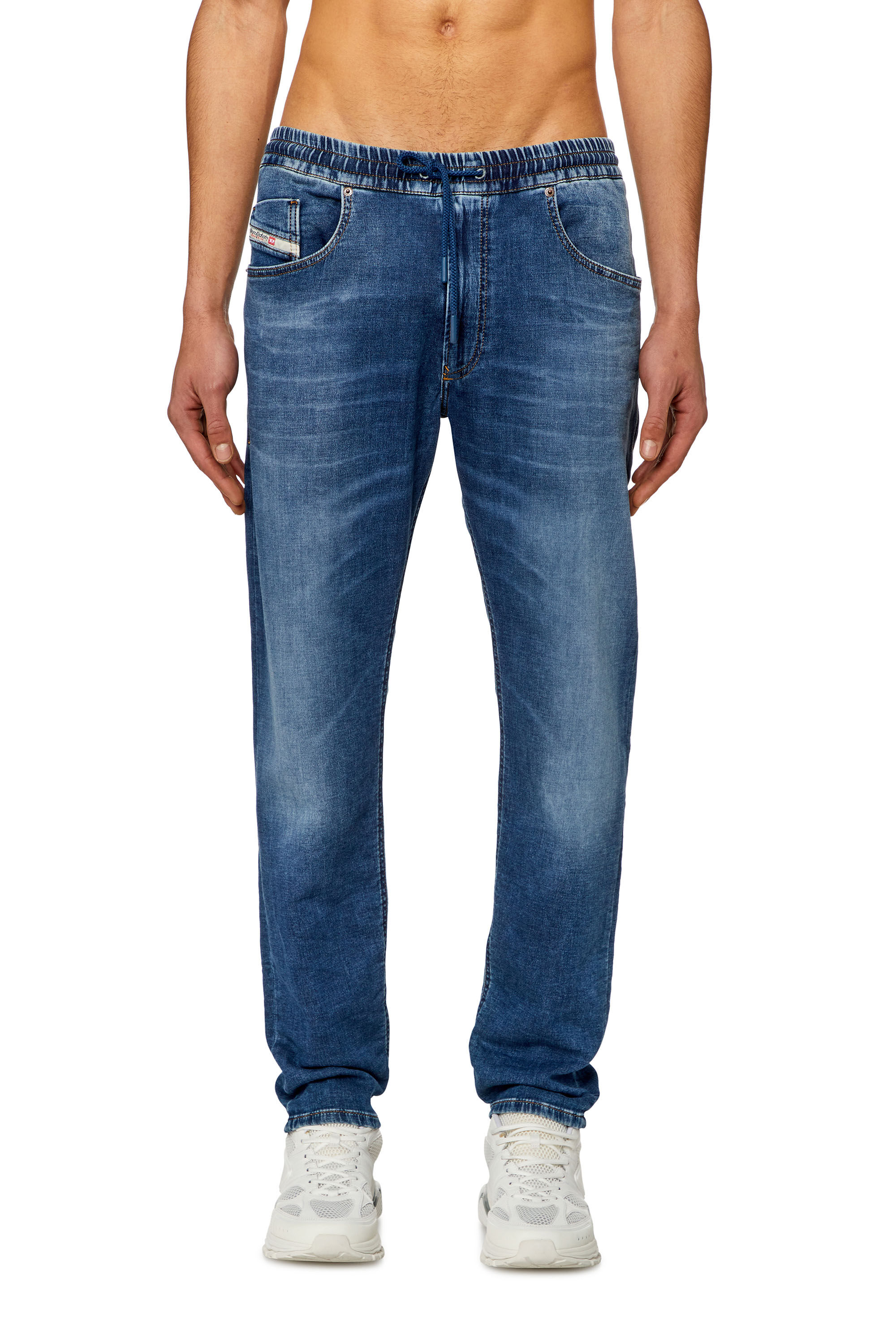 Men's Regular Jeans | Medium Blue | Diesel 2030 D-Krooley Joggjeans®