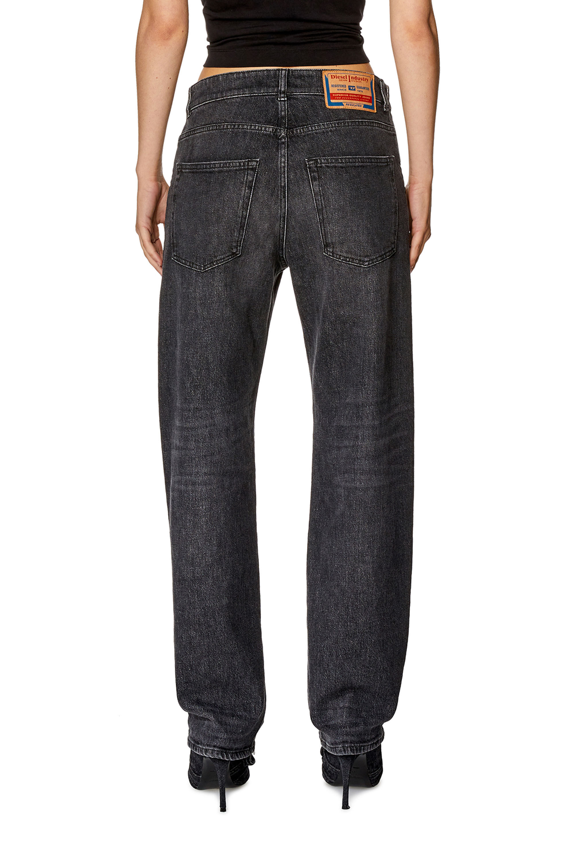 Women's Straight Jeans | Black/Dark grey | Diesel D-Ark