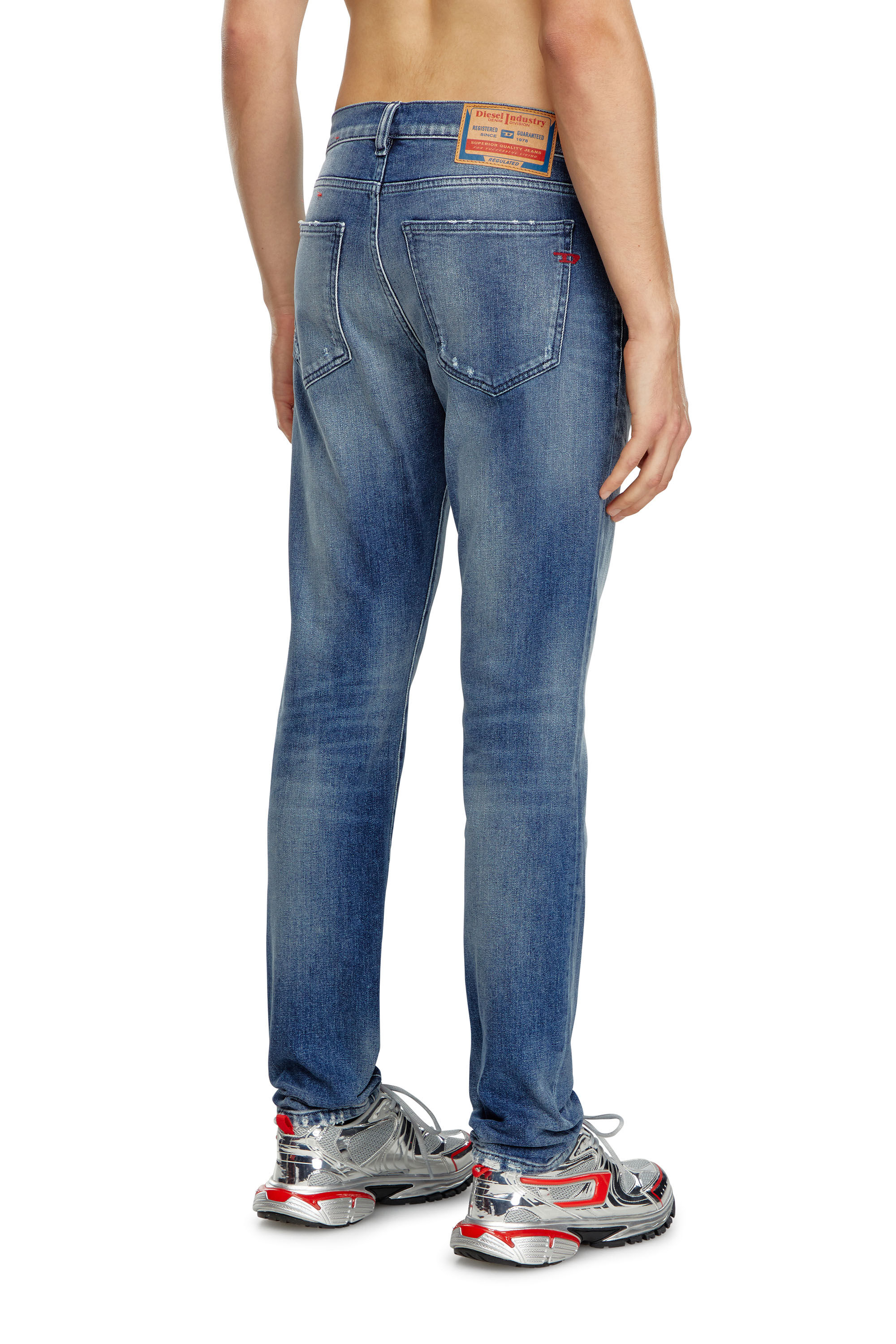 Diesel - Homme Slim Jeans 2019 D-Strukt 09J61, Bleu moyen - Image 4