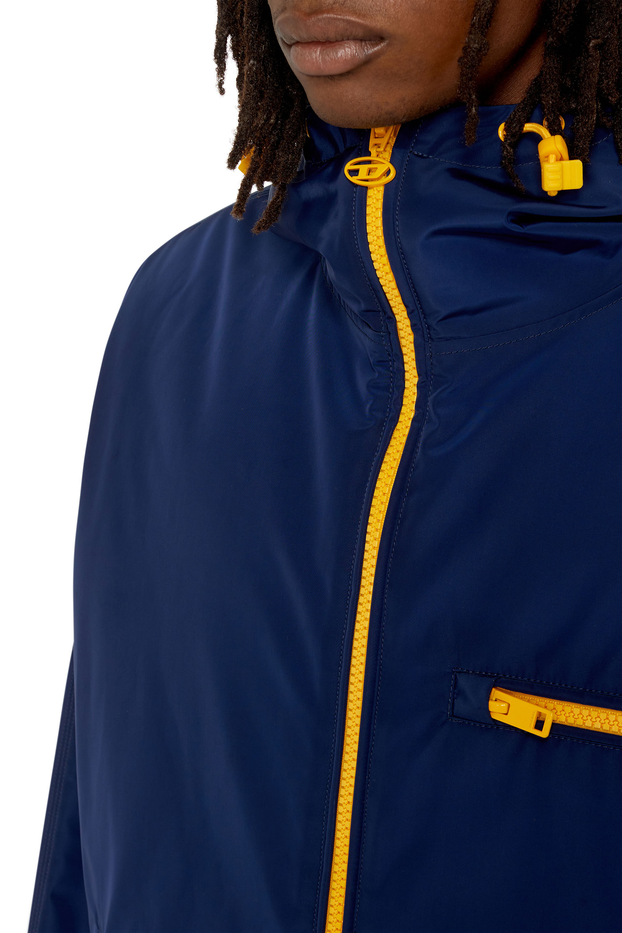 W HENNESSY Man Padded hooded jacket with piped logo Diesel
