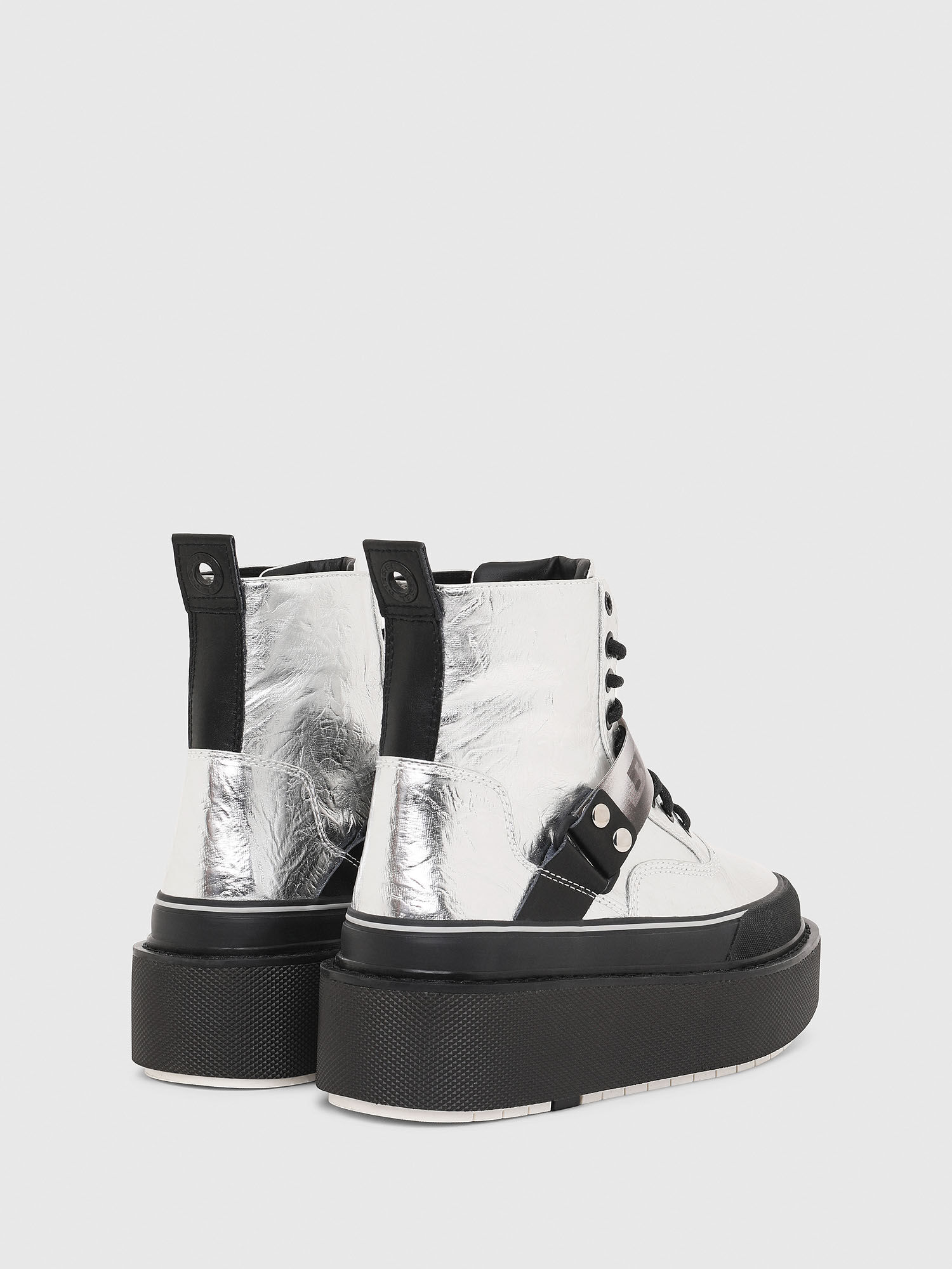 Diesel silver boots cheap