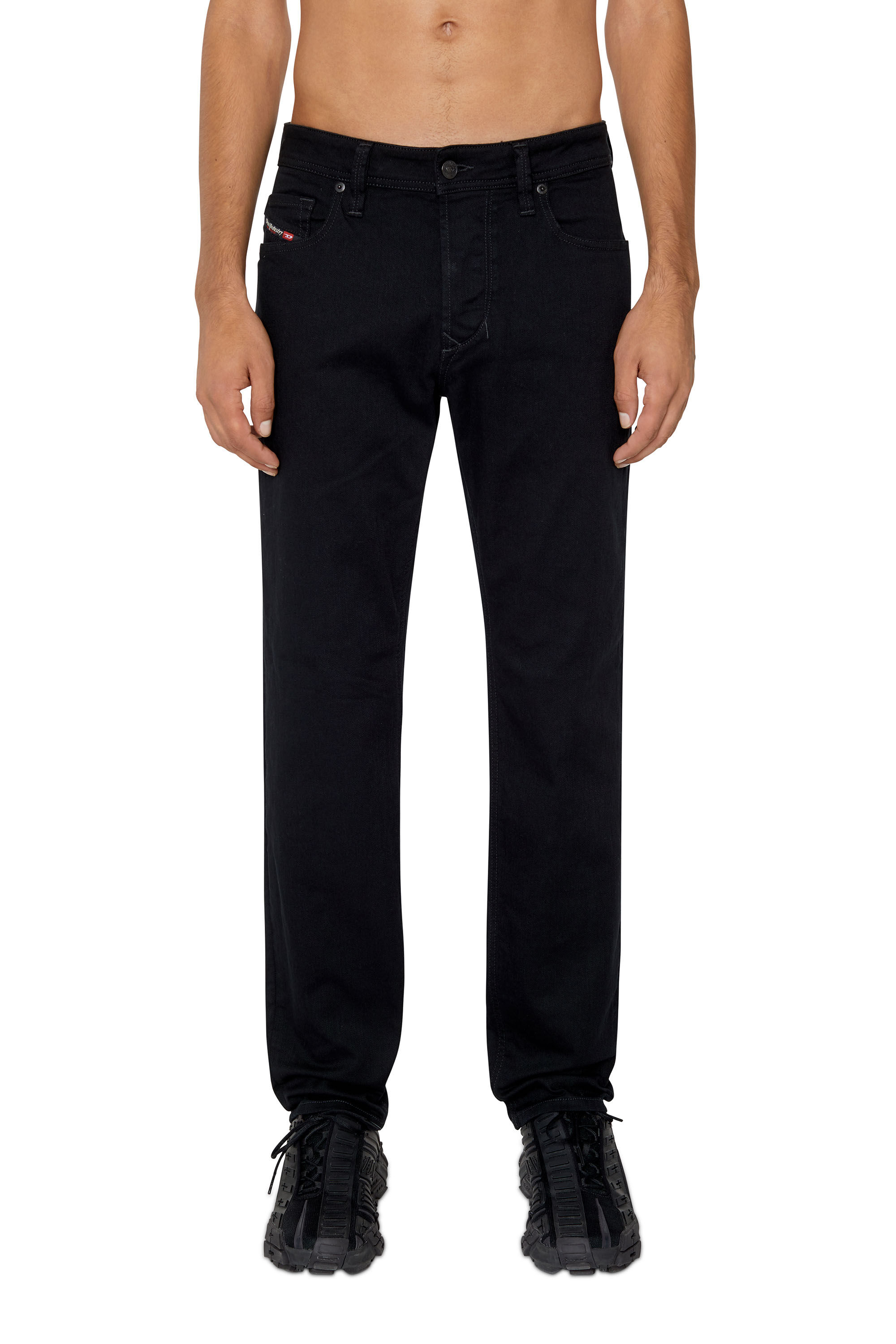 LARKEE BEEX Man Tapered Black Dark grey Jeans mid rise Diesel