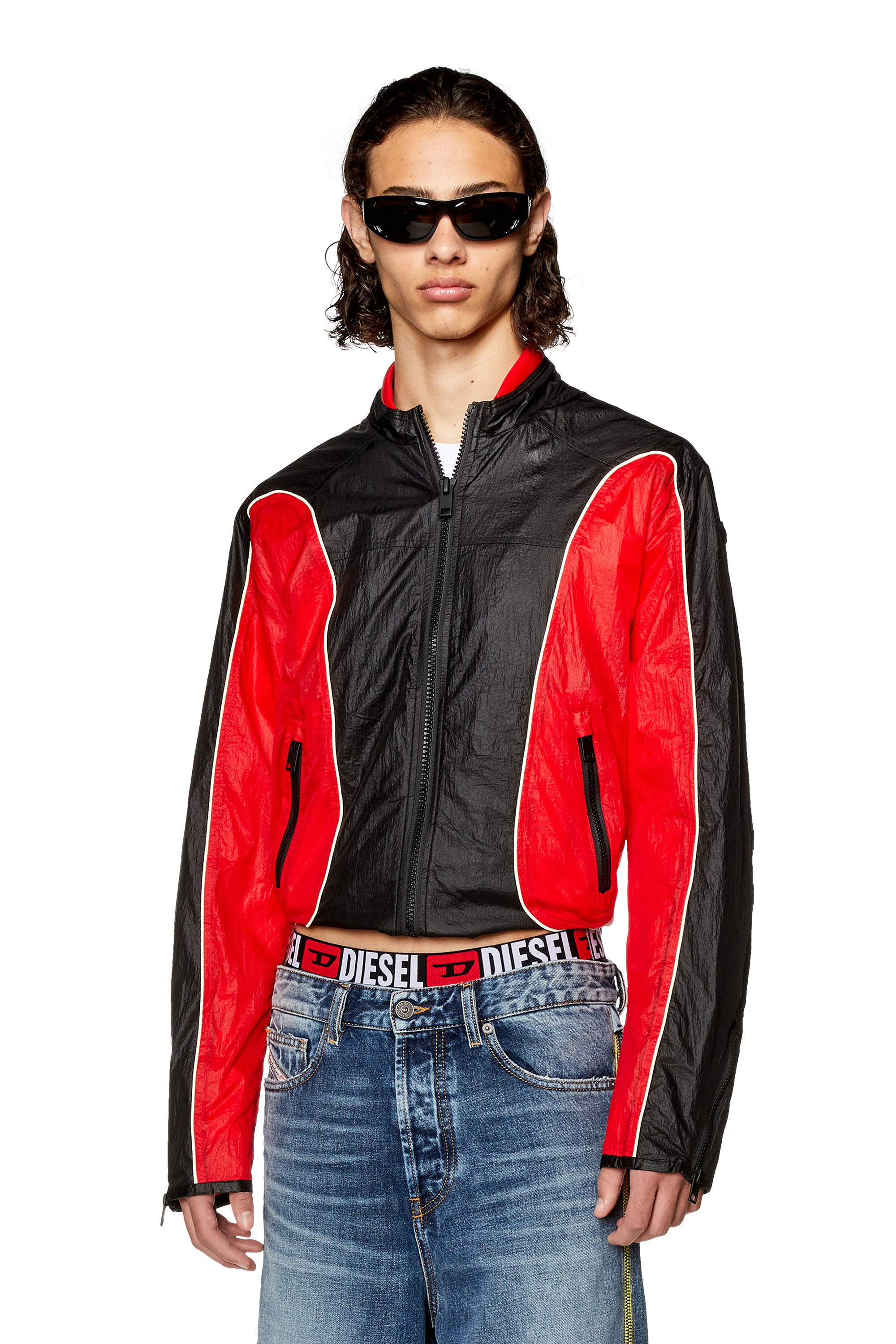 Men s Nylon jacket with contrast detailing J BLINKID A Diesel