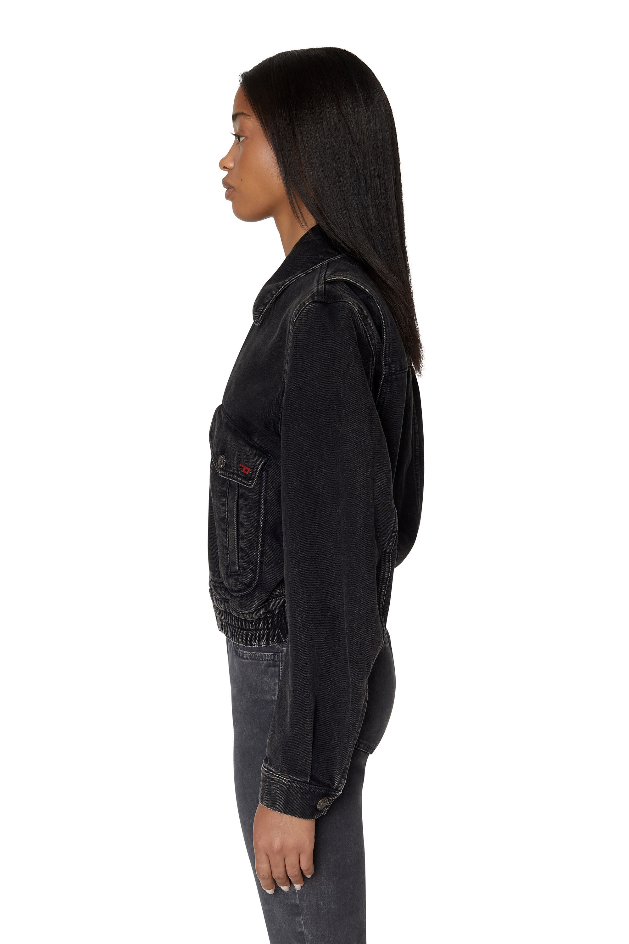 Diesel - DE-TRACY BOMBER JACKET, Black/Dark Grey - Image 6