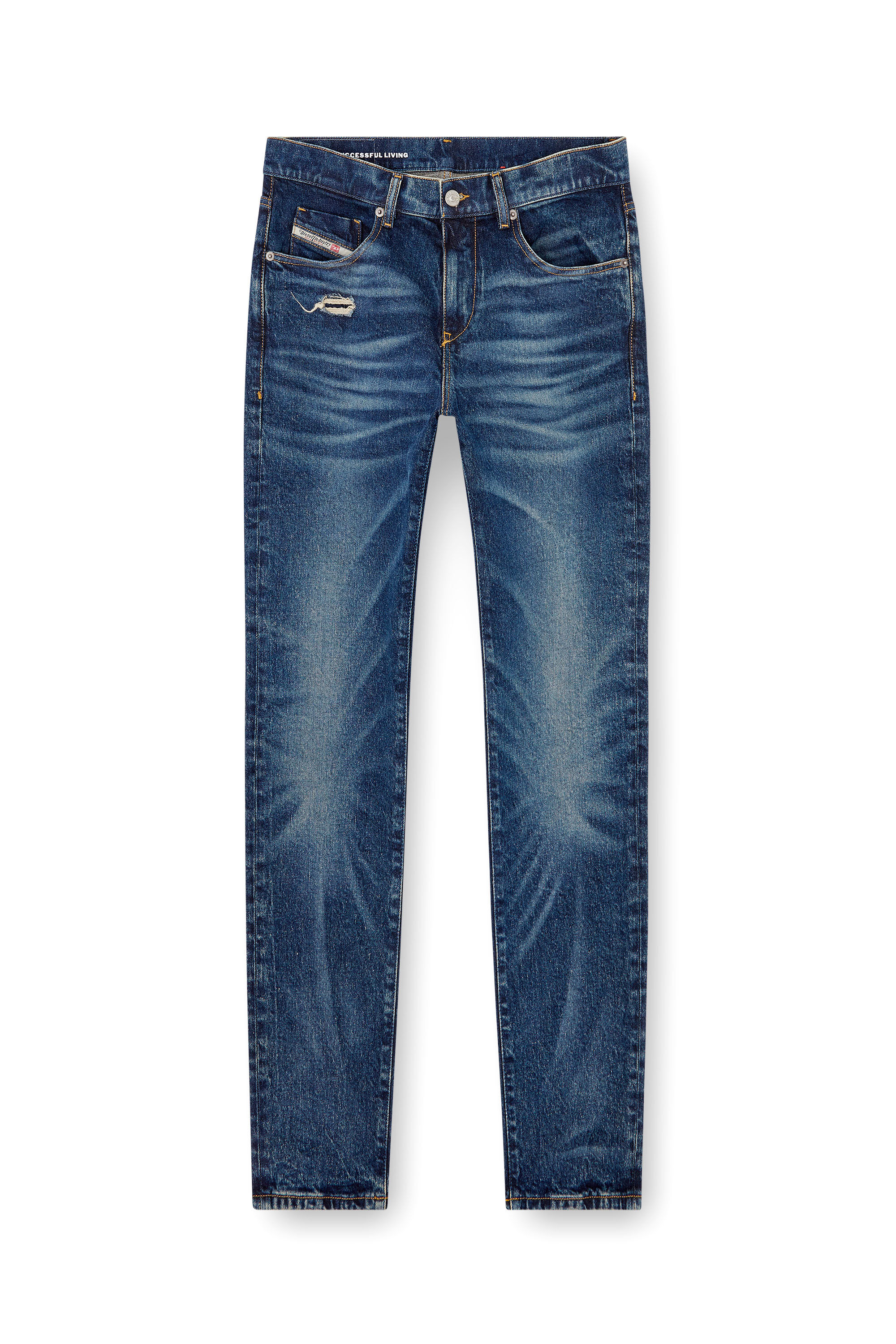 Diesel - Slim Jeans 2019 D-Strukt 007Y3 Homme, Bleu Foncé - Image 2