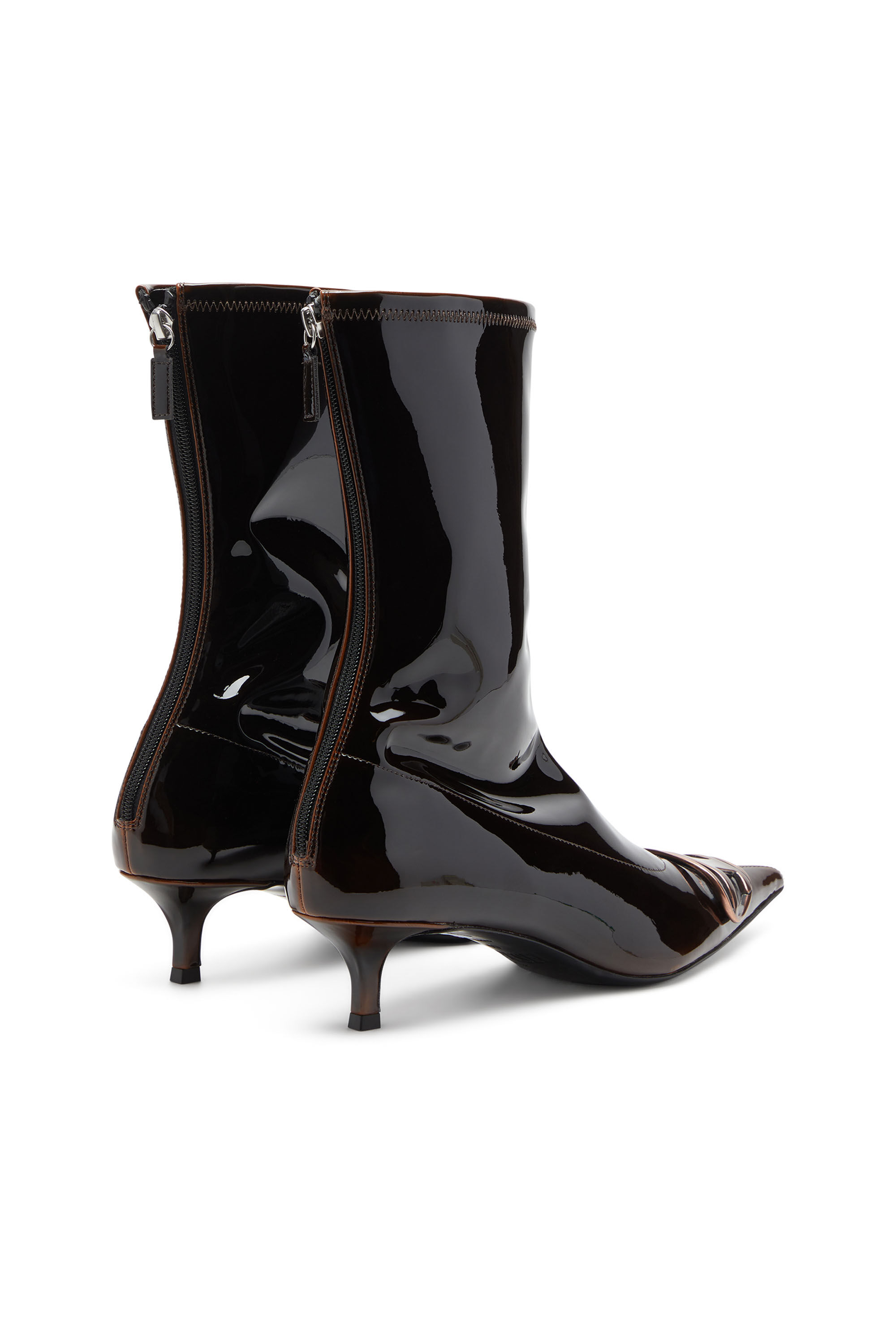 Diesel - D-VENUS KITTIE BT, Female's D-Venus-Ankle boots in liquid PU in Blue/Brown - 3