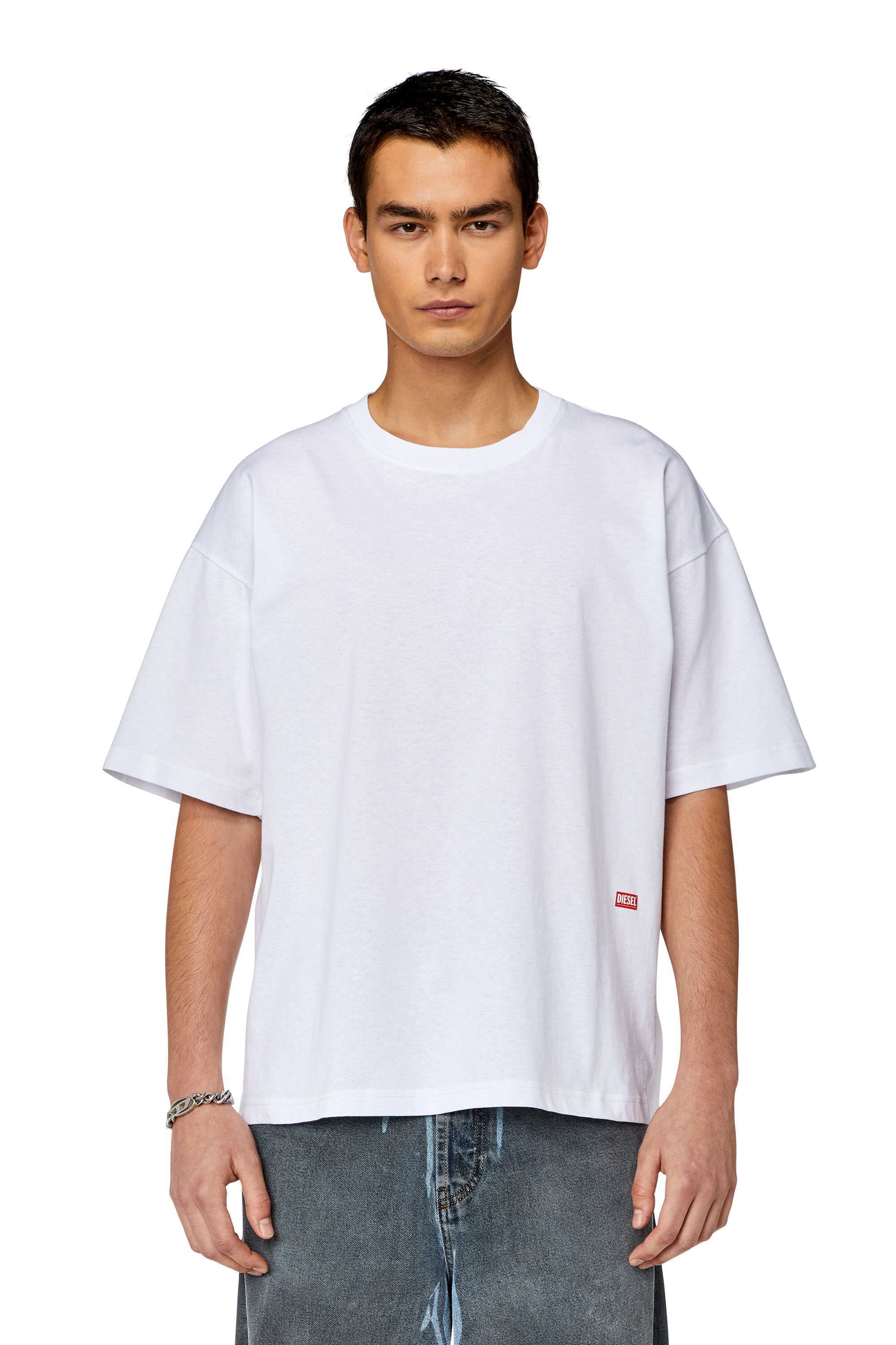 Diesel - T-BOXT-N11, Homme T-shirt avec logo imprimé photo in Blanc - Image 4