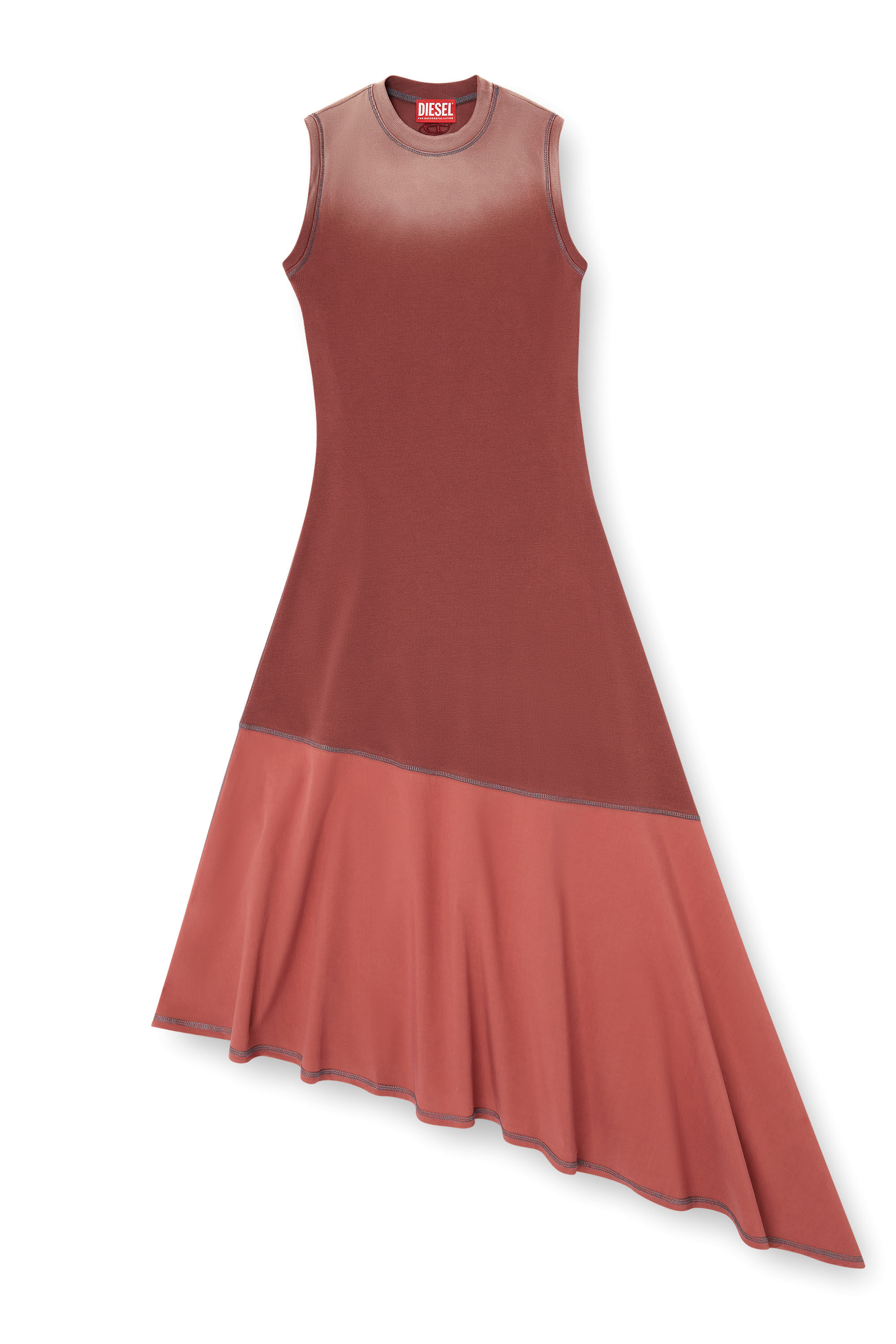 Diesel - D-ELICY, Robe asymétrique sans manches Femme in Rose - 2