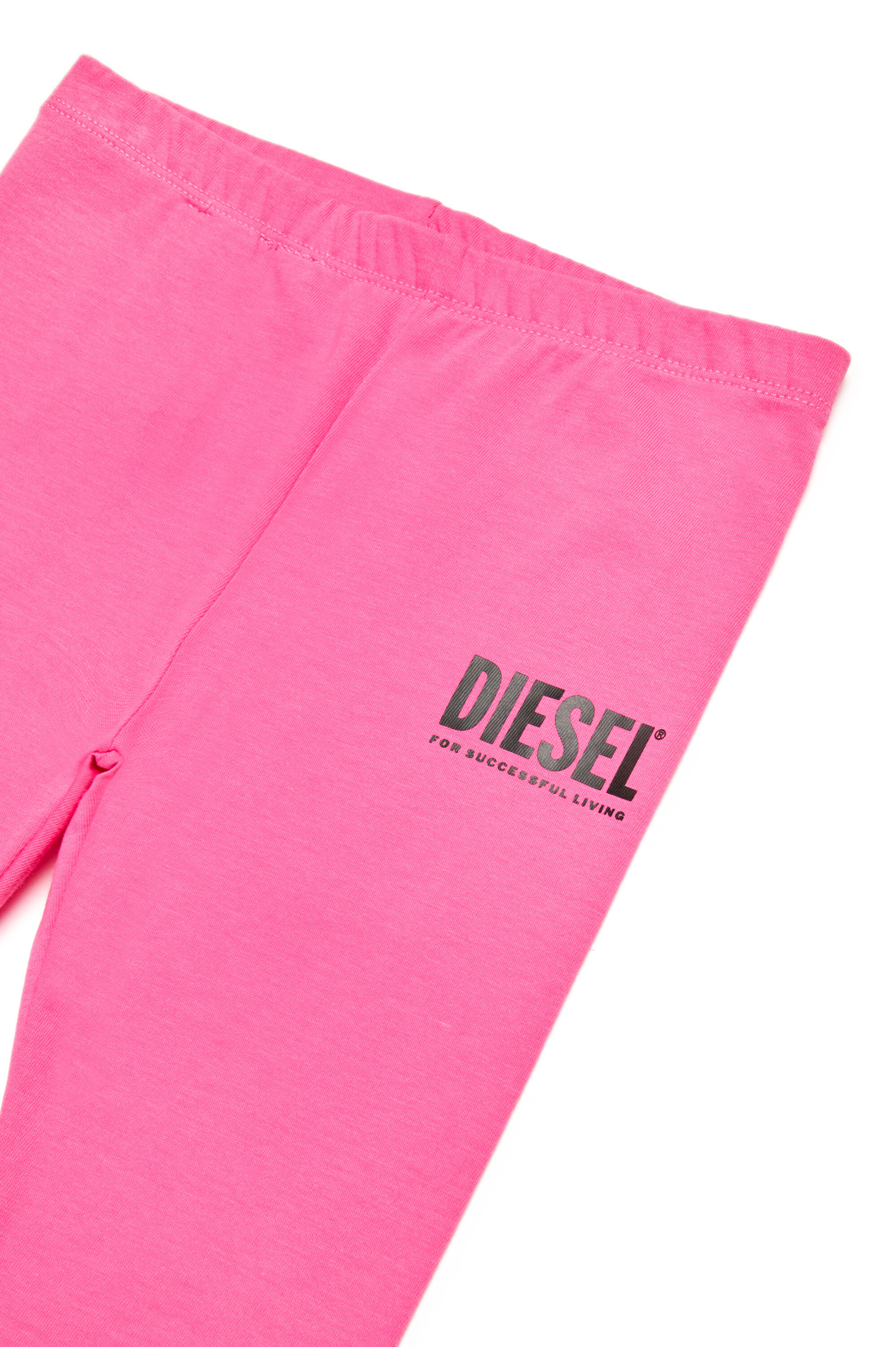 Diesel - PANB, Female's Cotton pants with logo print in Pink - 3