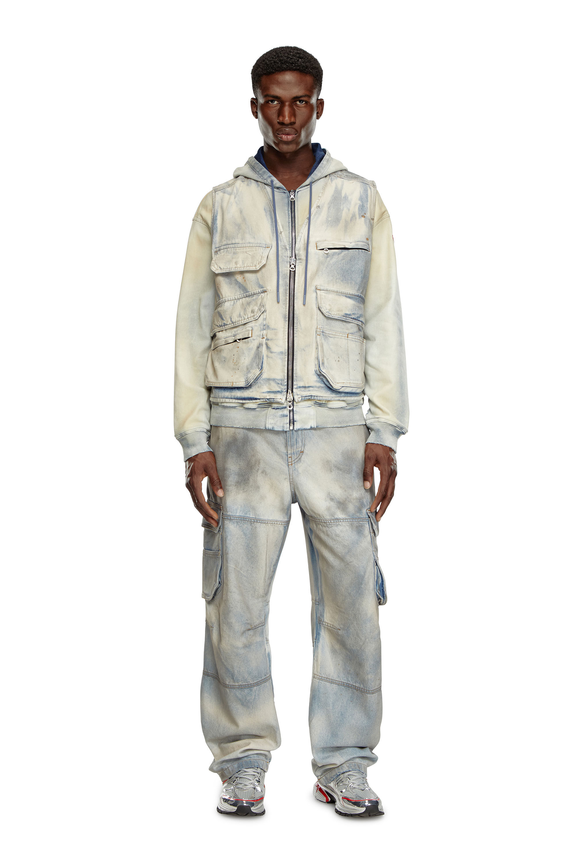 Diesel - Homme Straight Jeans D-Fish 0CBDJ, Bleu Clair - Image 1