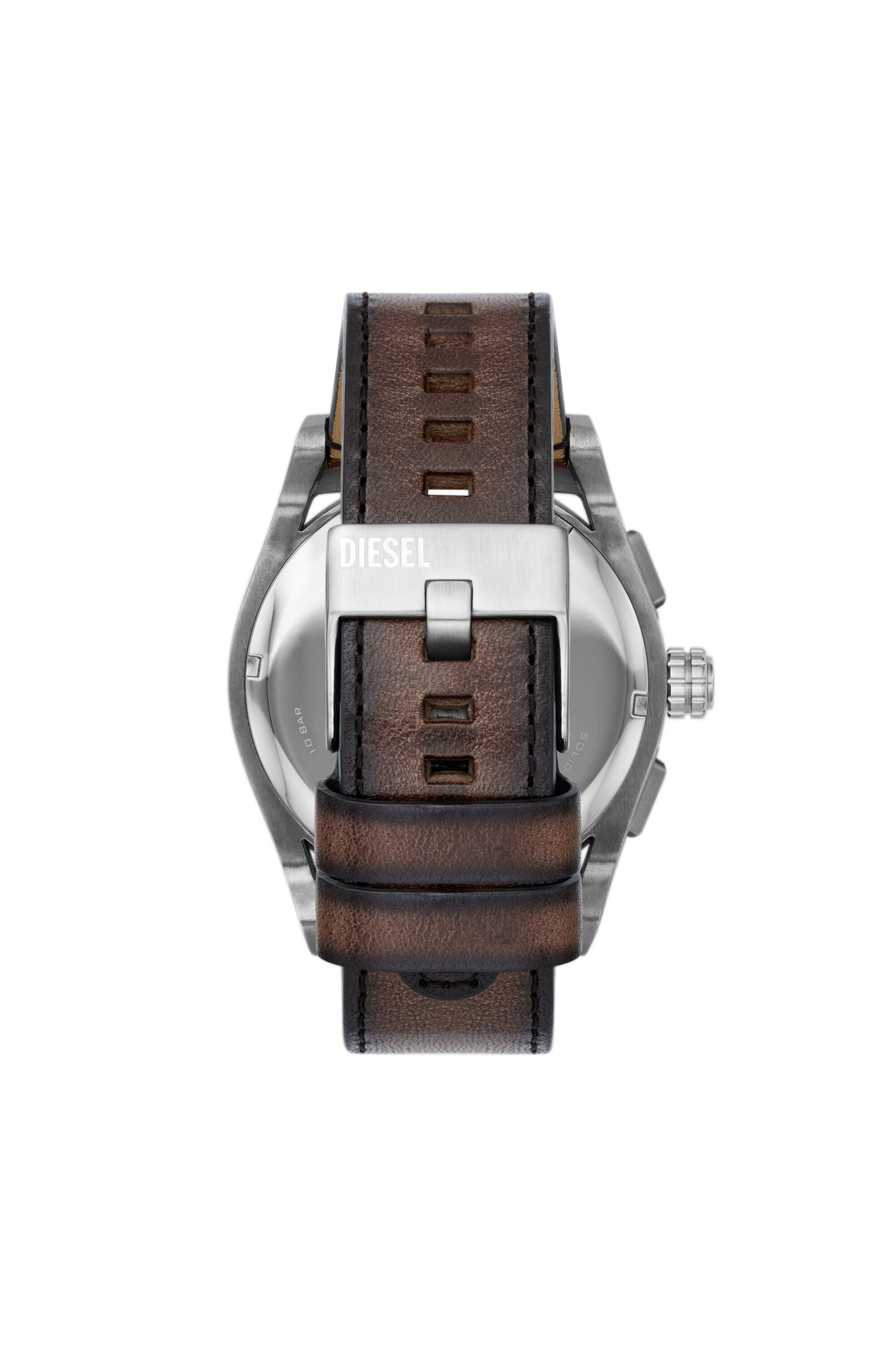 Diesel - DZ4611, Male's Timeframe Chronograph Brown Leather Watch in Brown - 2