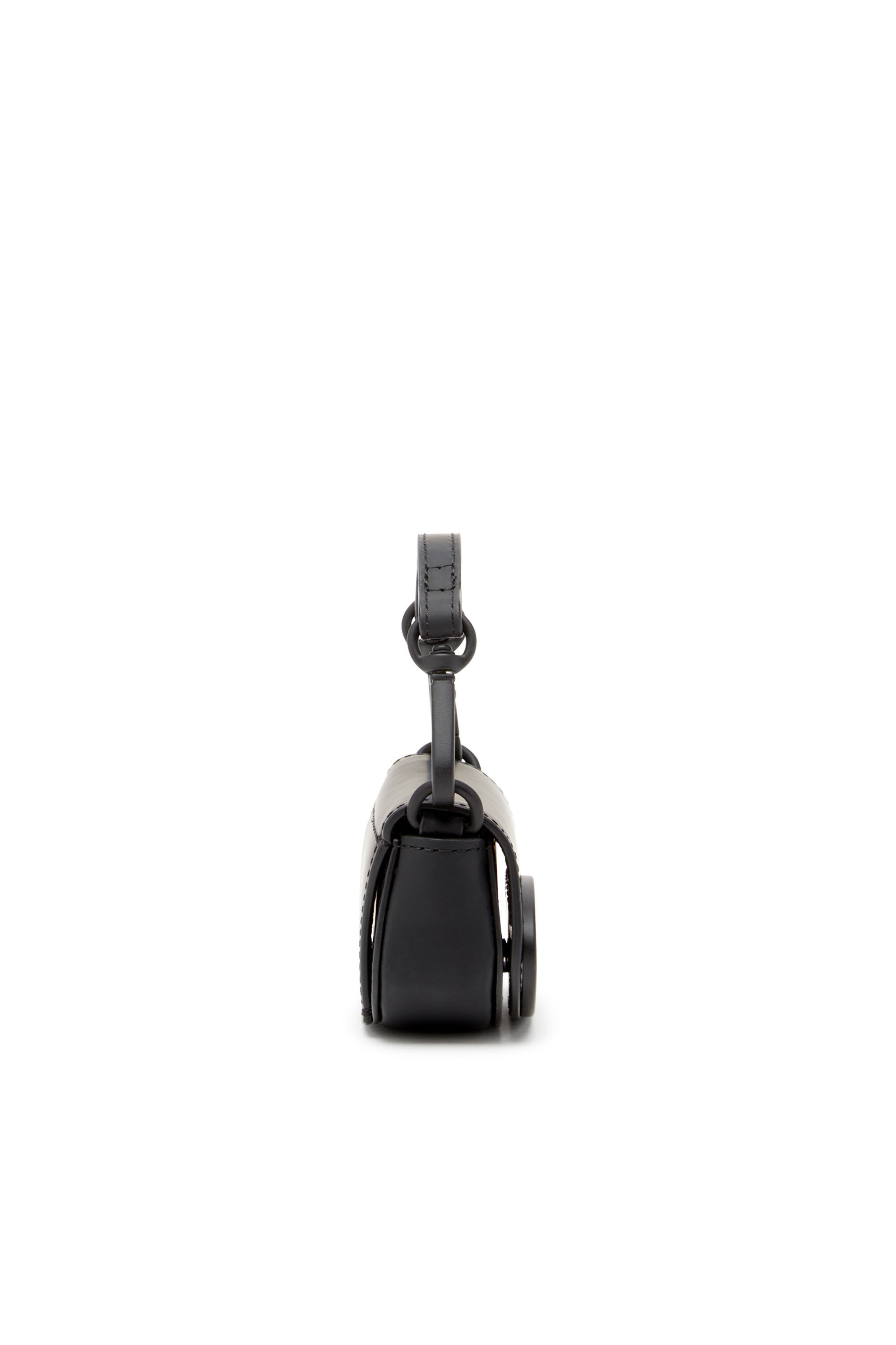 Diesel - 1DR XXS CHAIN, Female Iconic micro bag charm in matte leather in Black - Image 3