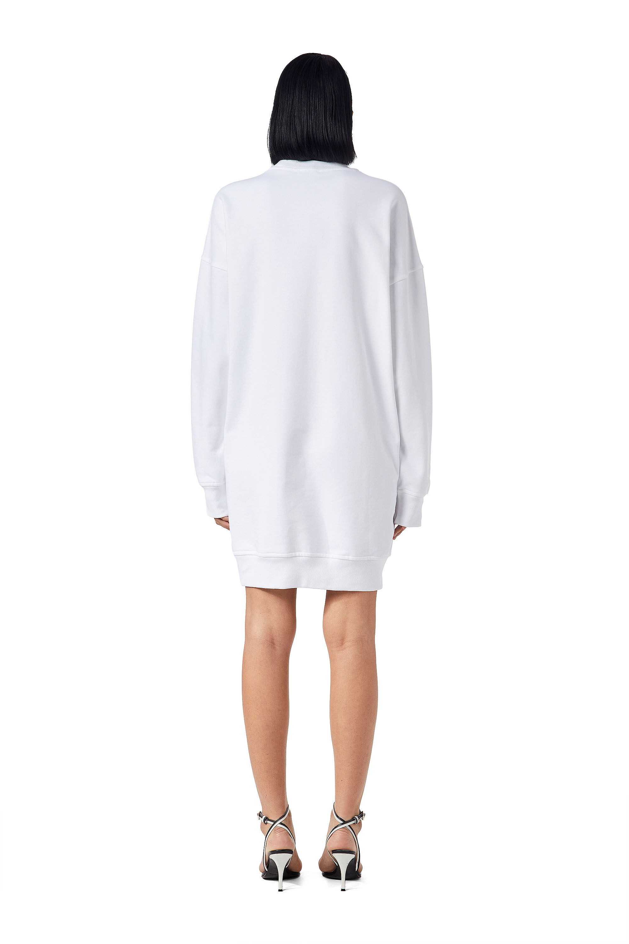 Diesel - D-ROBBIE-DIV, Female's Sweatshirt dress with logo in White - 3