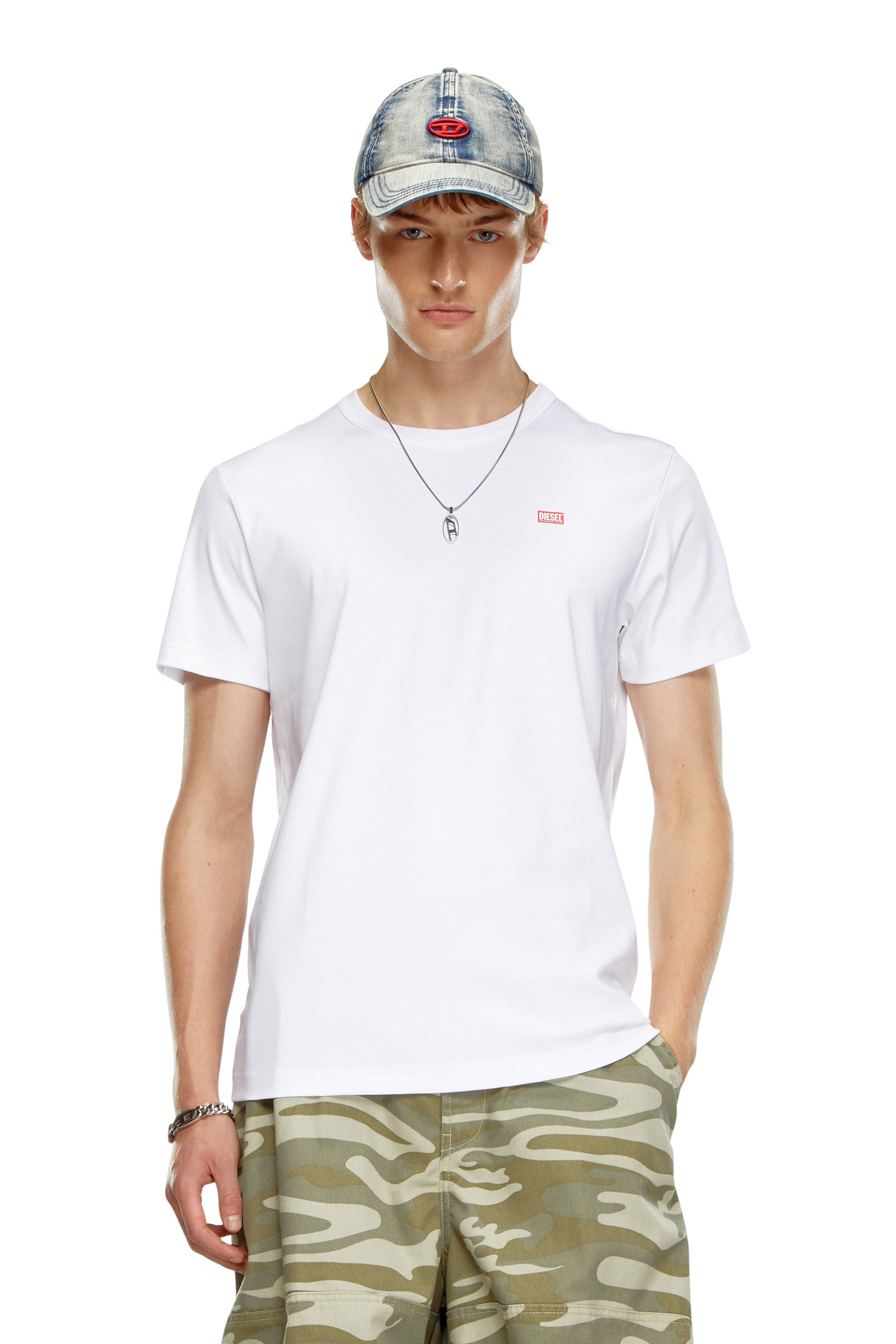 Diesel - T-MIEGOR-K77, Male's T-shirt in mercerised cotton in White - 3