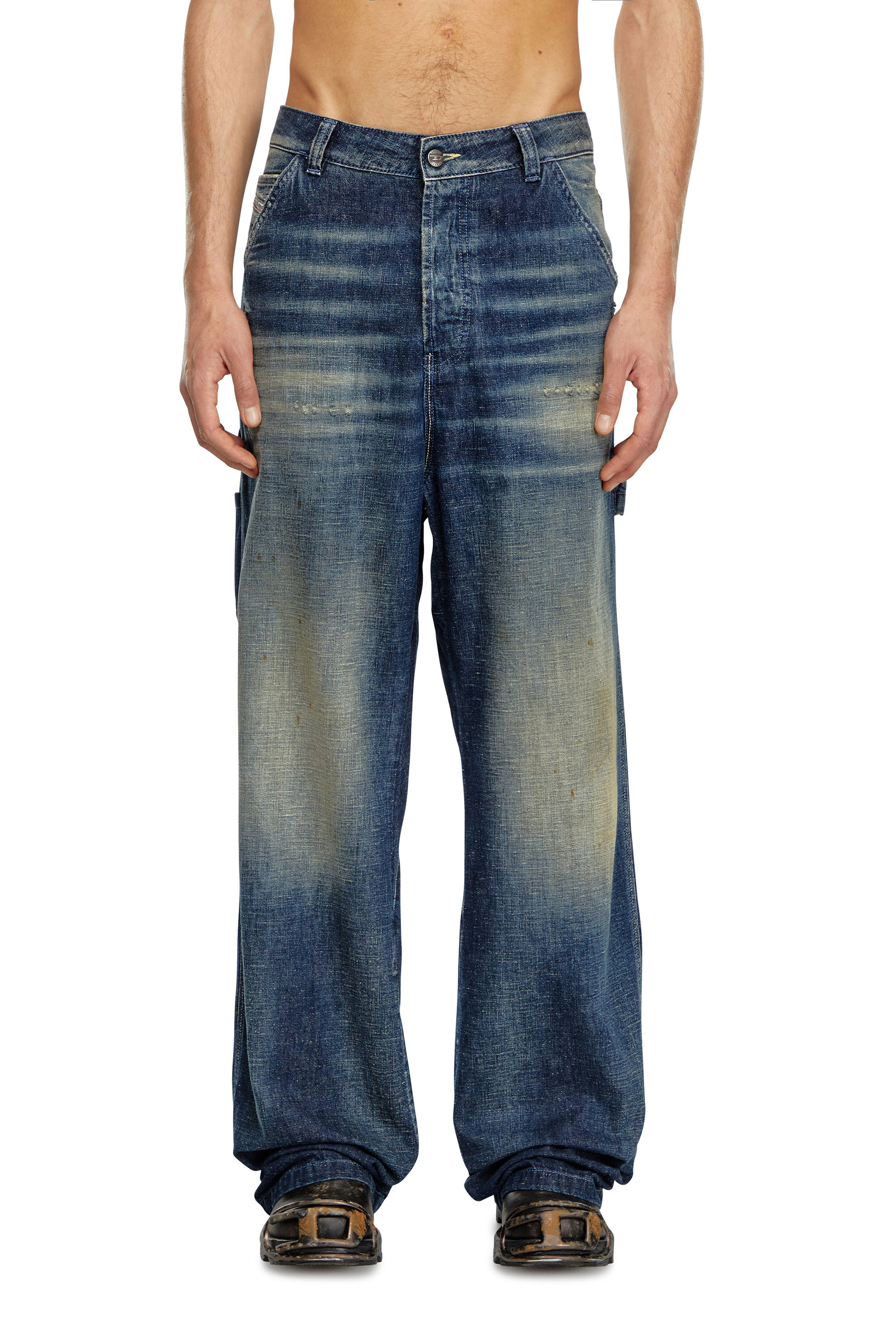 Diesel - Male Straight Jeans D-Livery 09J91, Dark Blue - Image 3