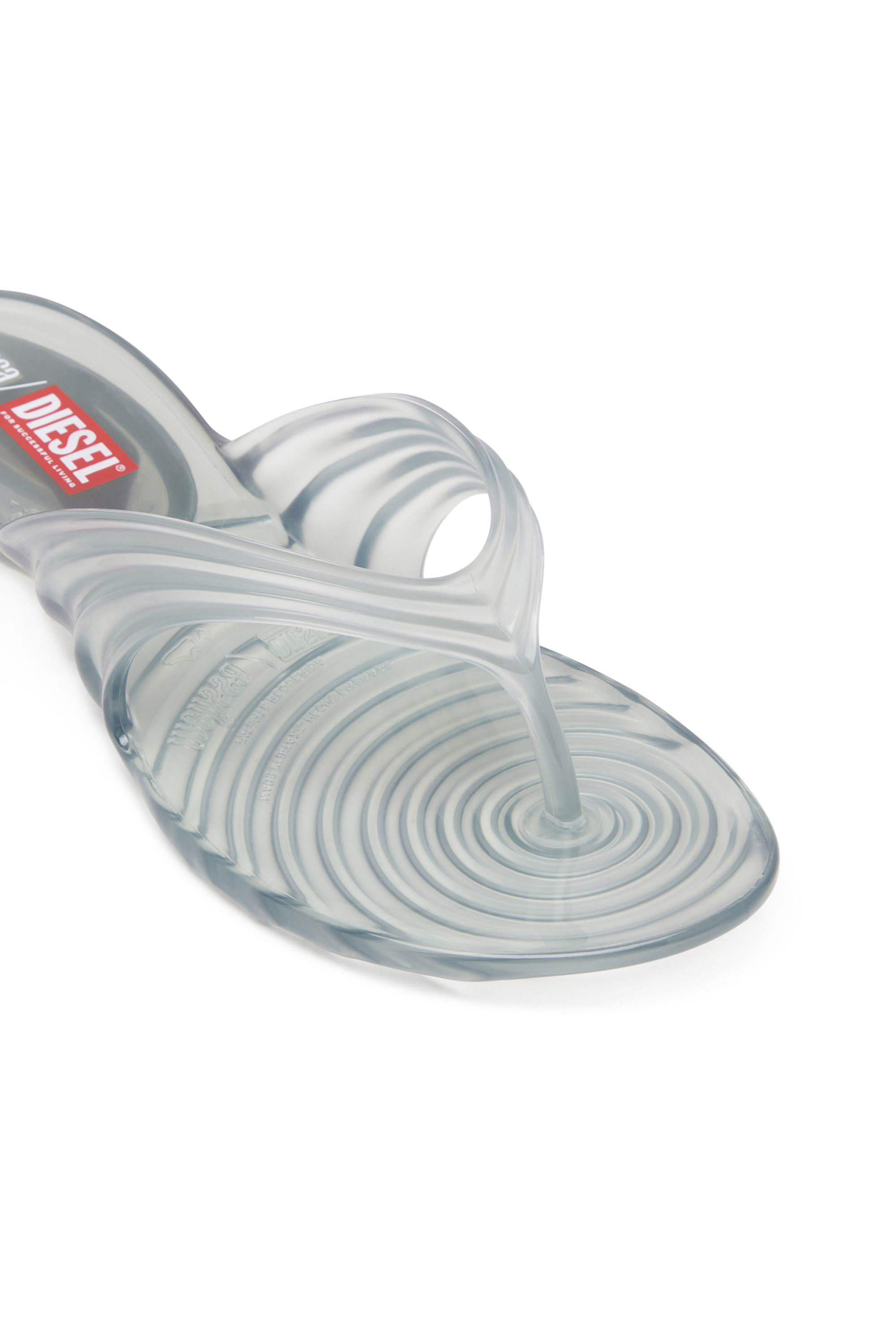 Diesel - MELISSA QUANTUM THONG, Female's Sculptural flip-flops in Melflex® in Light Grey - 6