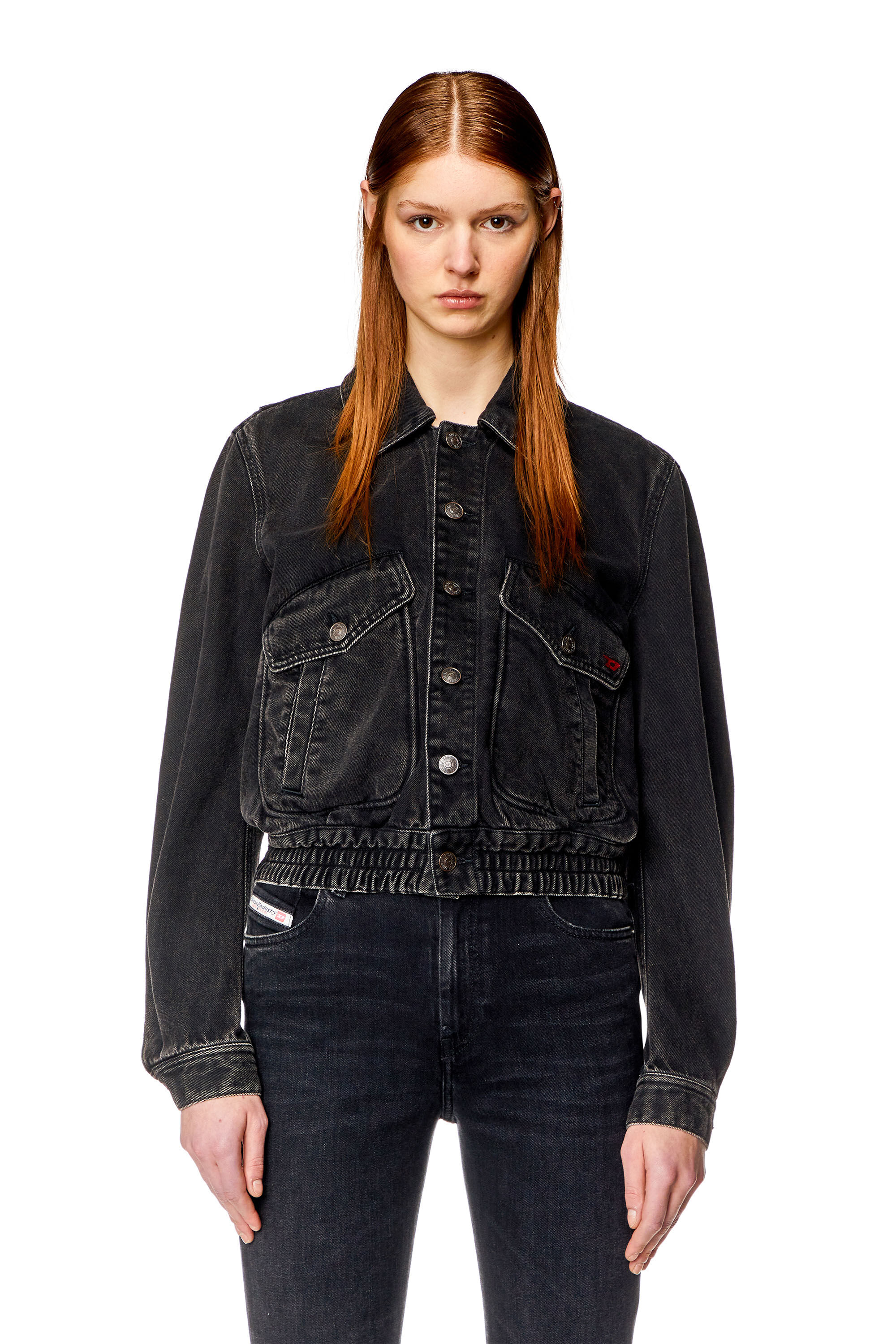 Diesel denim shop jacket black
